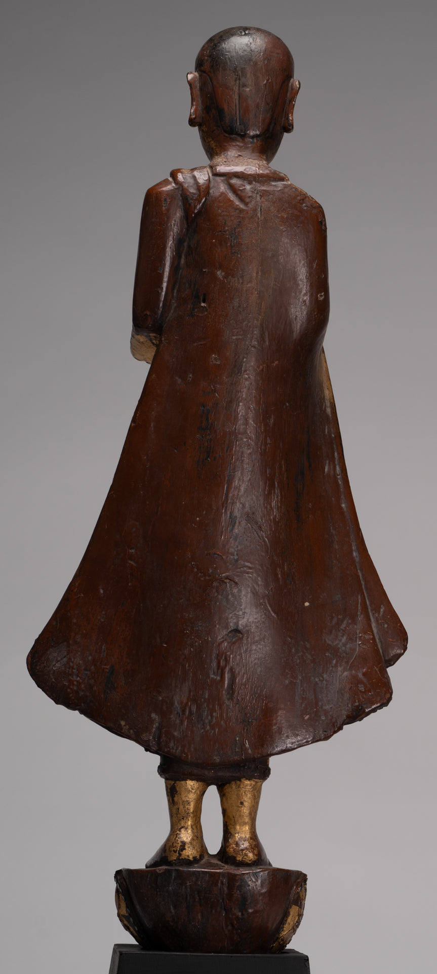 Antike birmanische Stehmandalay Mönch Statue - 90 cm/36 "