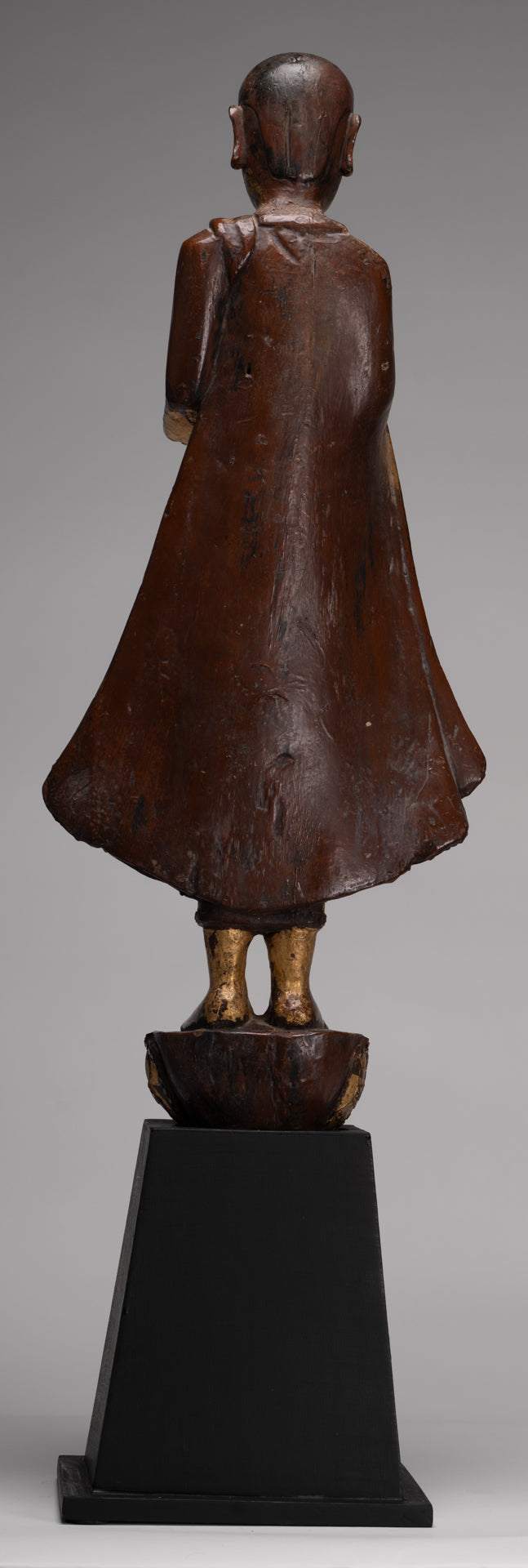 Antike birmanische Stehmandalay Mönch Statue - 90 cm/36 "