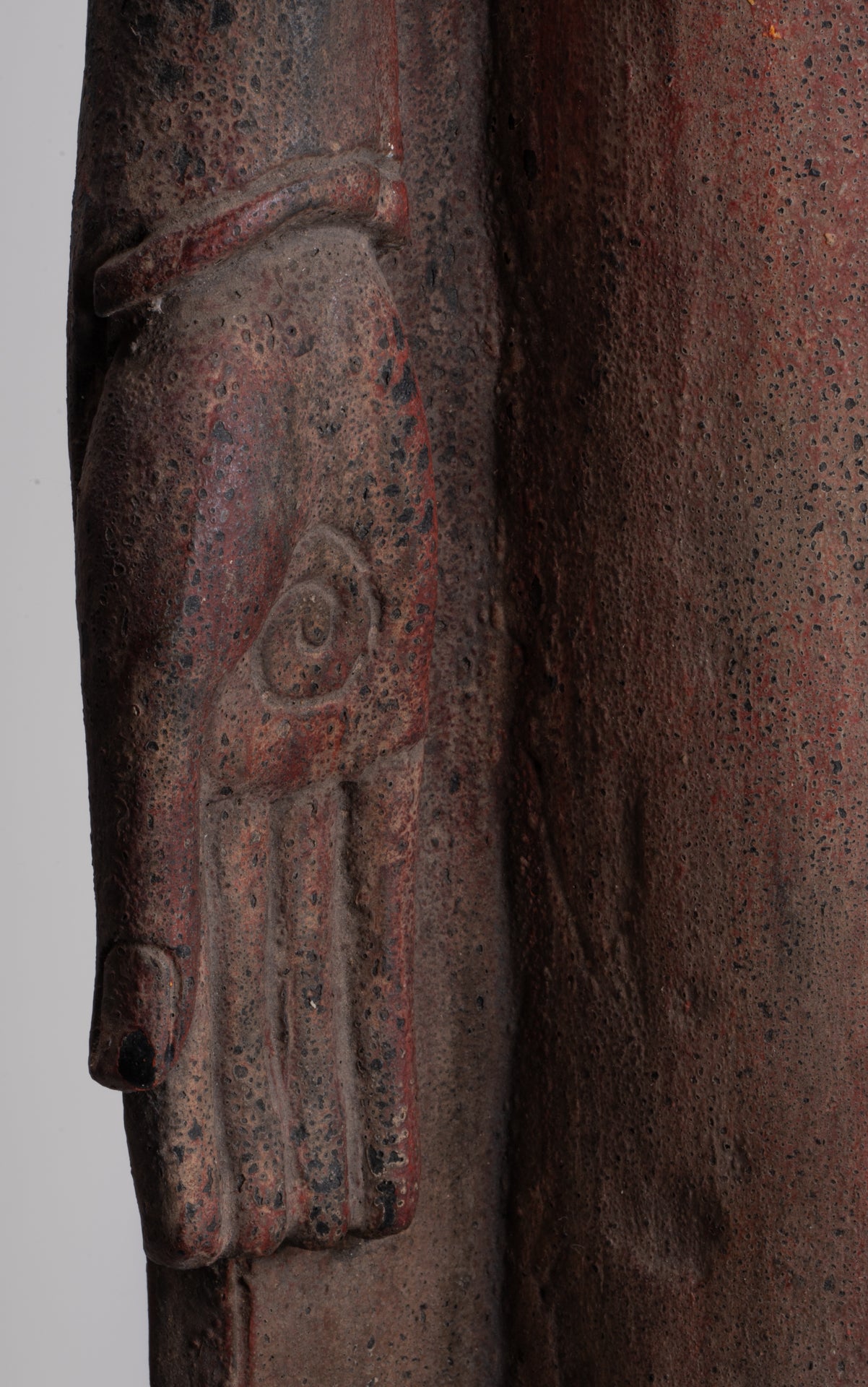 Gran estatua de Buda - Estatua de Buda de Buda de Madera de estilo antiguo de estilo jemer - 163 cm/65 "