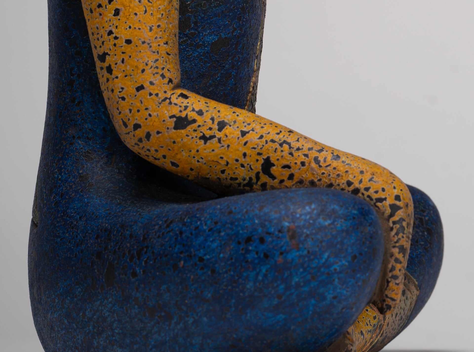 Buddha Statue - Antique Khmer Style SE Asia Seated Wood Enlightenment Buddha Statue - 33cm/13"