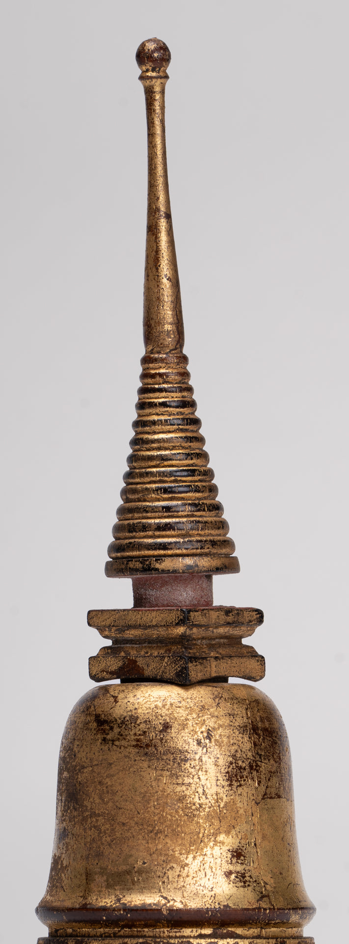 Buddhist Stupa - Antique Thai Style Wood Nirvana Stupa or Chedis - 26cm/10"