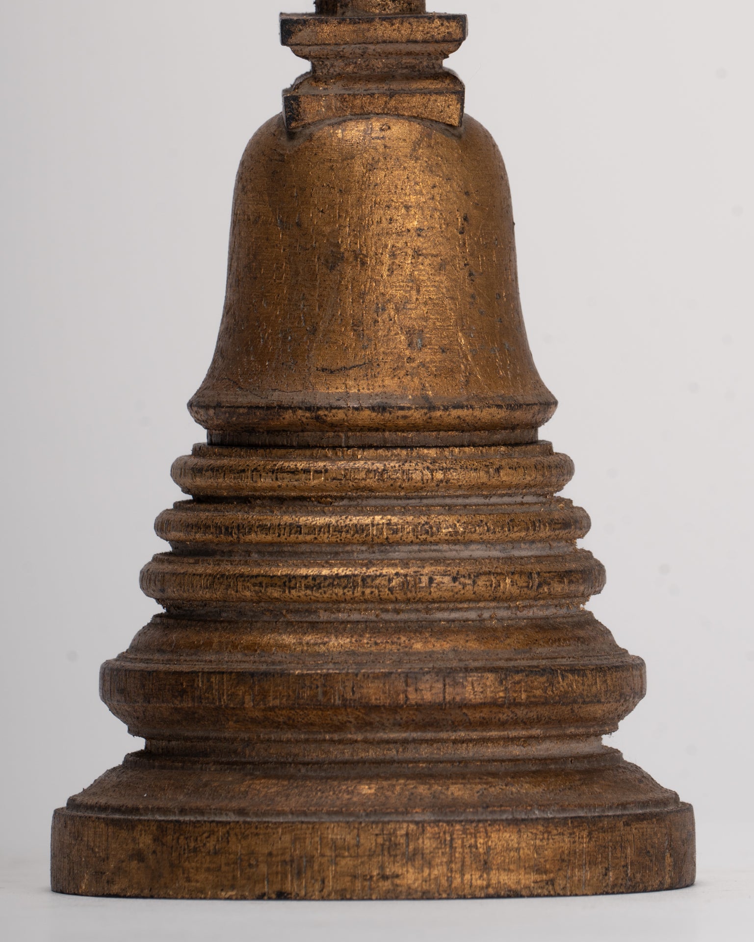 Buddhist Stupa - Antique Thai Style Wood Nirvana Stupa or Chedis - 20cm/8"