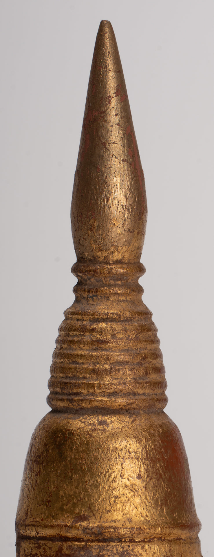 Buddhist Stupa - Antique Thai Style Wood Nirvana Stupa or Chedis - 18cm/7"
