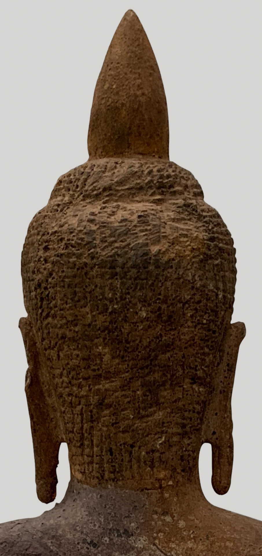 Buddha Statue - Antique Khmer Style SE Asia Wood Meditation Buddha Statue - 56cm/22"