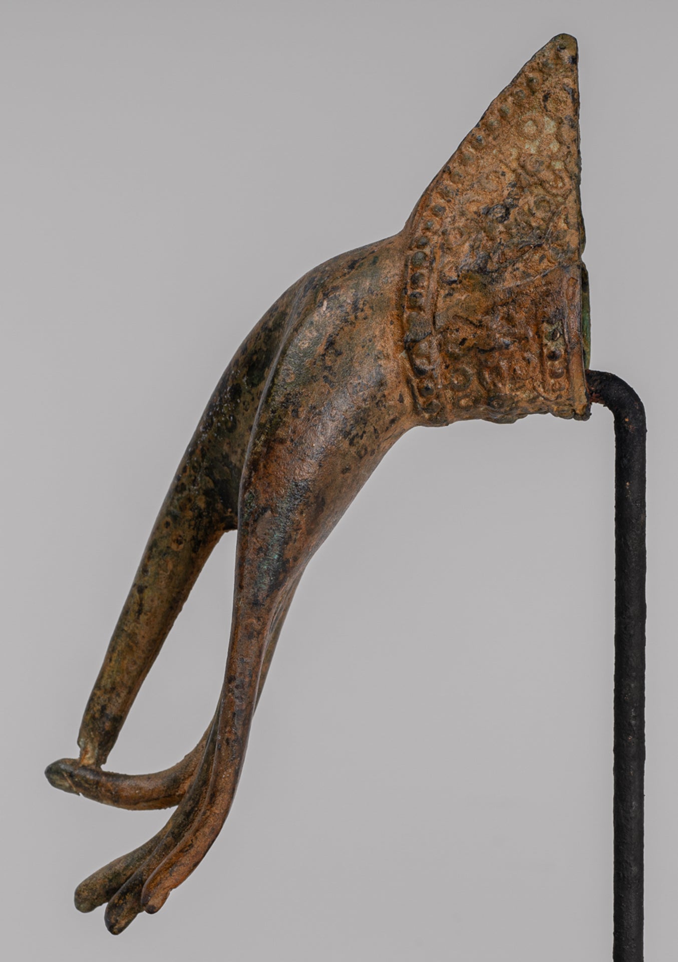 Mounted Antique Thai Style Southeast Asia Bronze Thai Teaching Hand - 21cm/8"