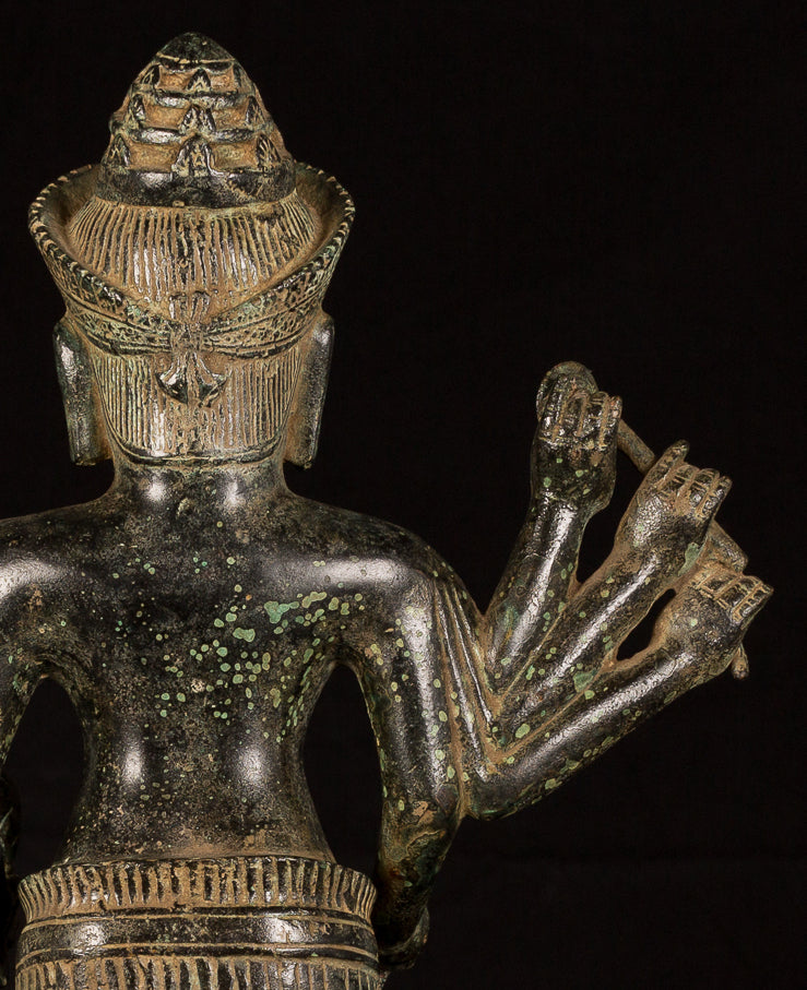 Antique Khmer Style Koh Ker Durga Mahishasuramardini Statue- 54cm/22 "