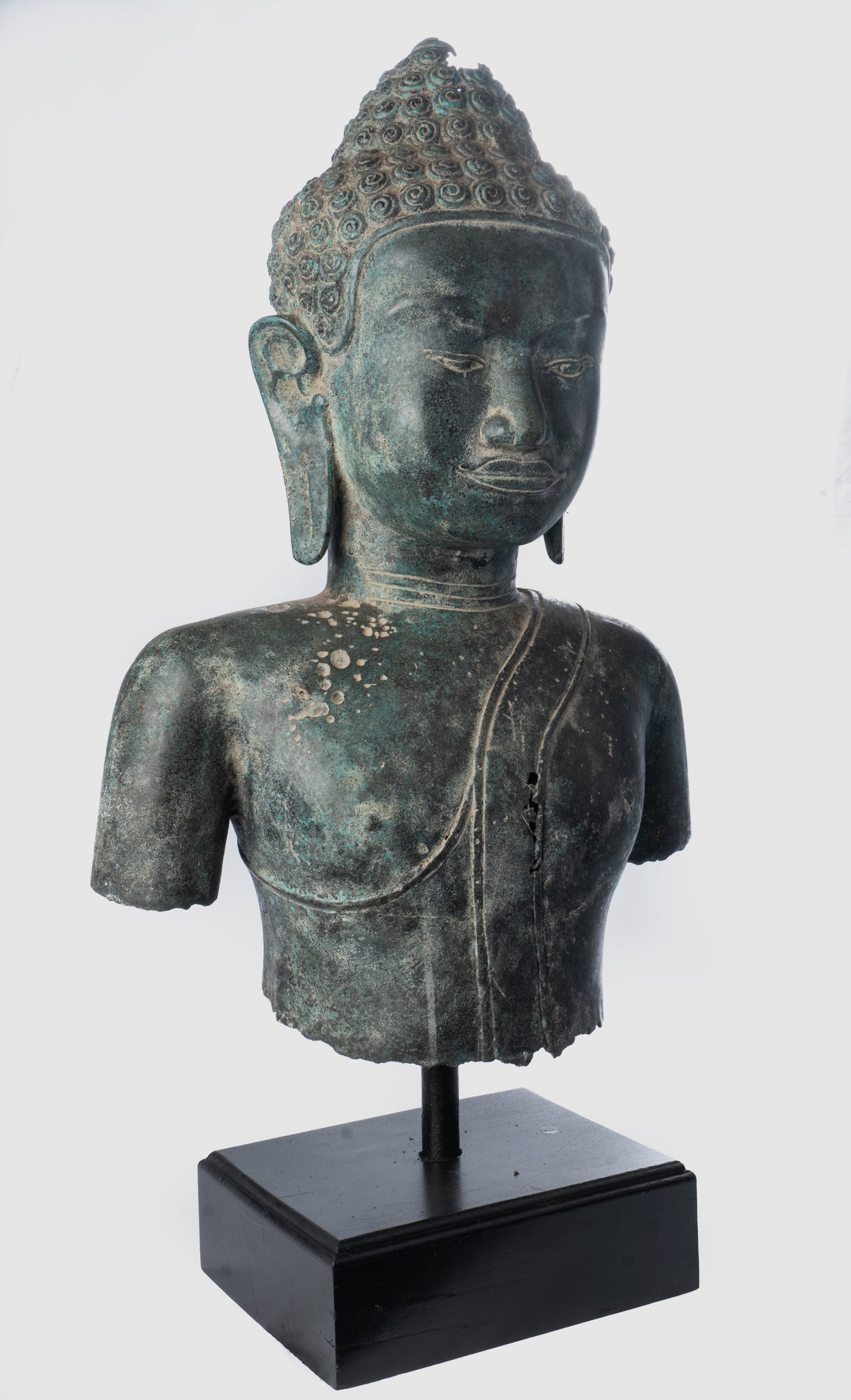 Estatua de Buda - Estatua de Torso Buddha de Estilo Thai antigüedades - 67 cm/27 "