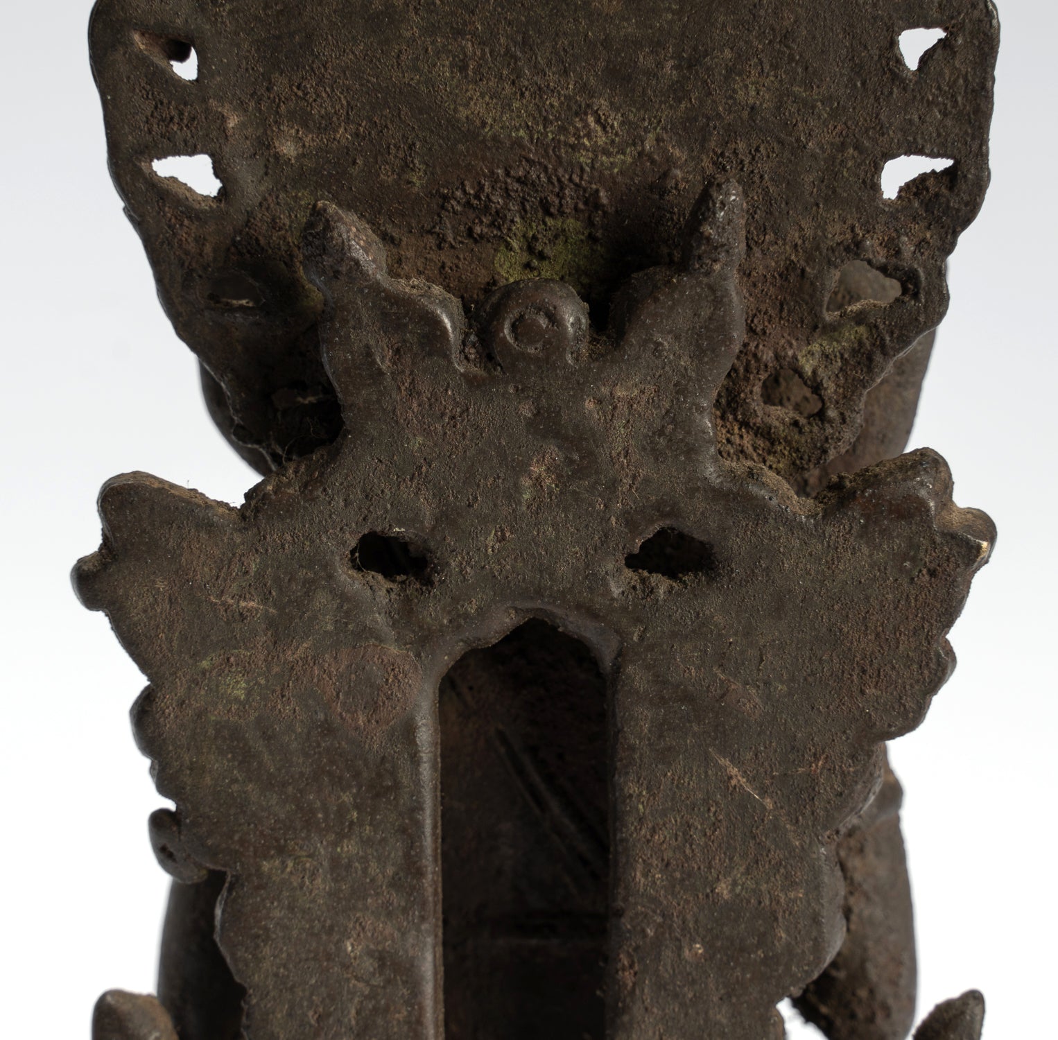 Statua Ganesha - Antique Statue Ganesha in stile giavanese in bronzo indonesiano - 18 cm/7 "