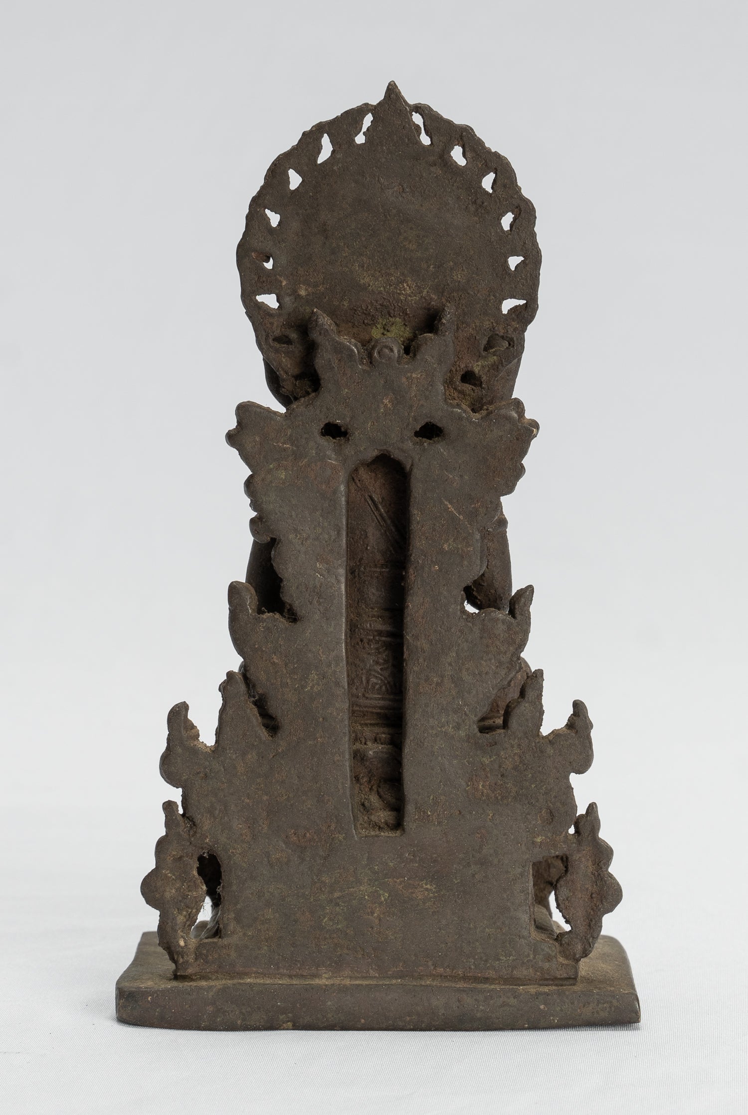 Statua Ganesha - Antique Statue Ganesha in stile giavanese in bronzo indonesiano - 18 cm/7 "