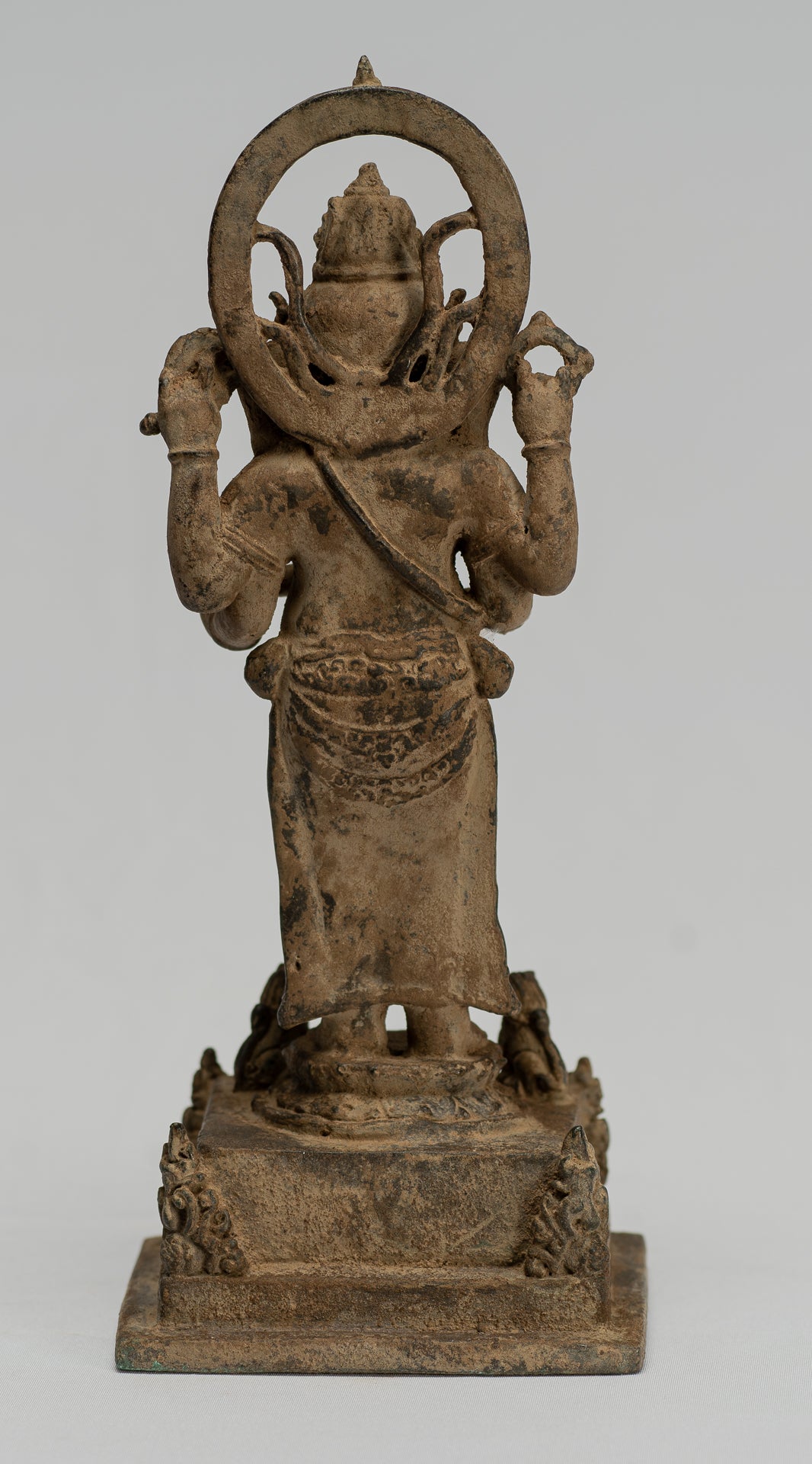 Estatua de Ganesha - Estatua de Ganesha de bronce de estilo javanés antiguo - 23 cm/9 "