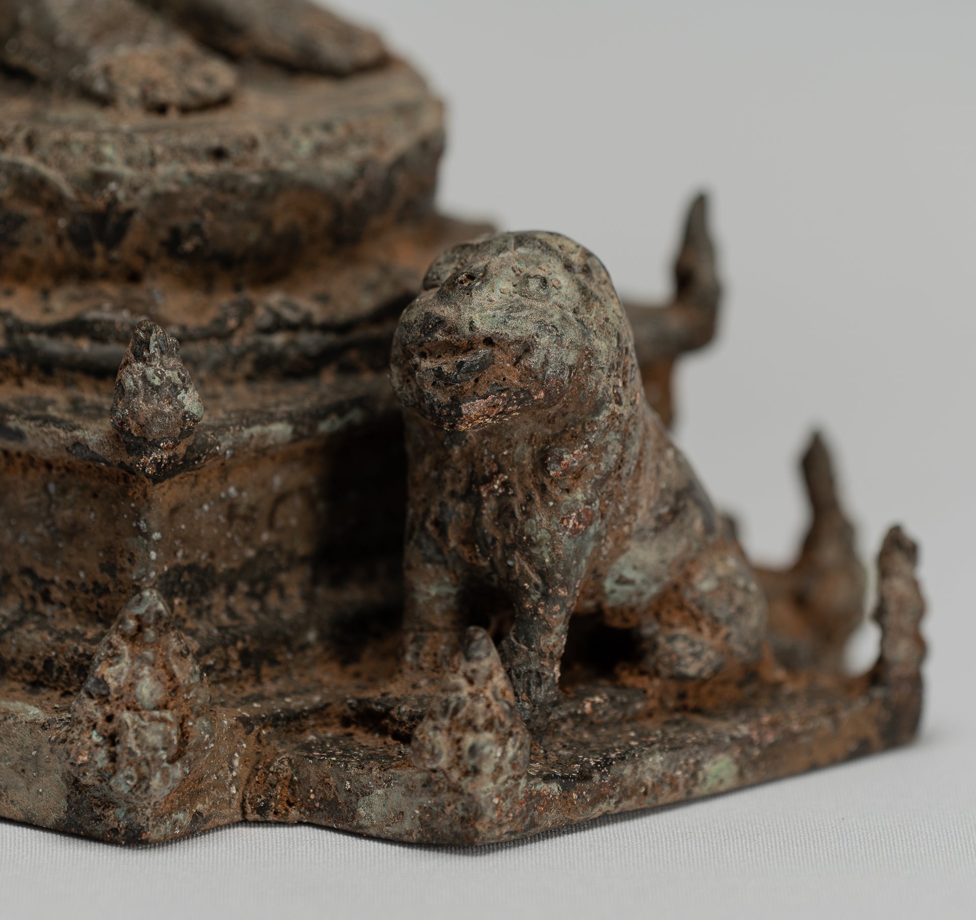 Statue de Brahma – Statue de Brahma debout en bronze de style indonésien antique Majapahit – 32 cm/13"