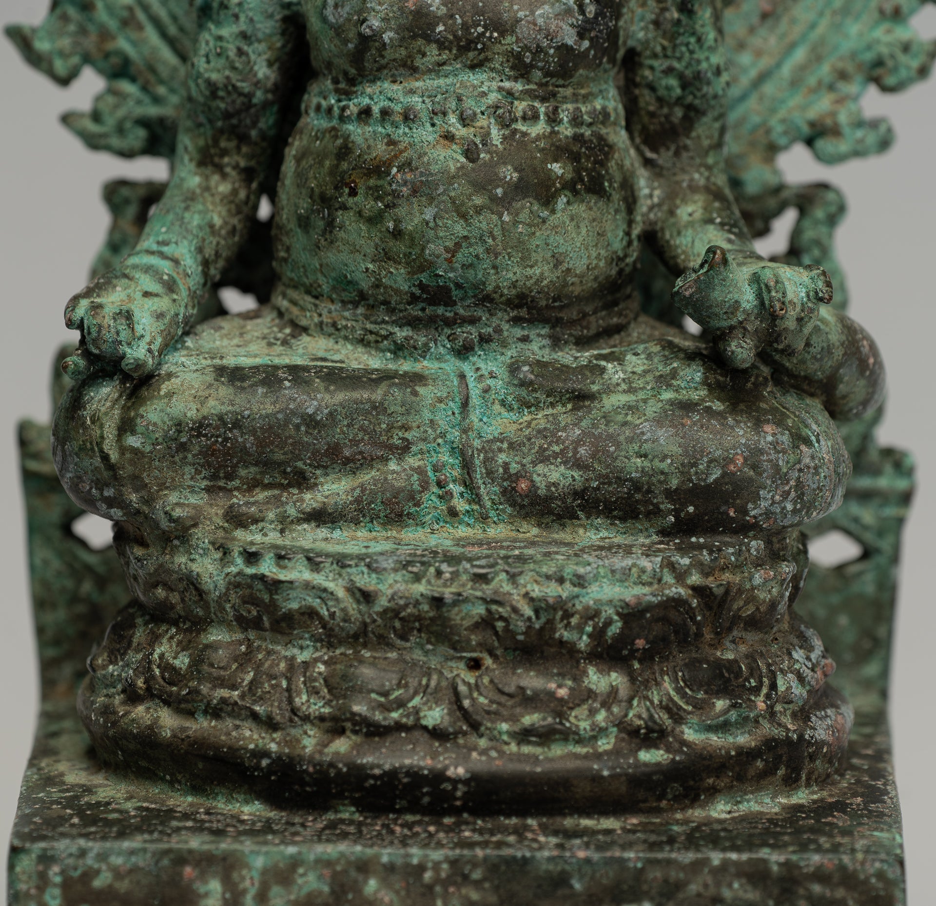 Estatua de Jambhala - Estatua de Jambhala de Java Majapahit antiguo de Jambhala Dios de la riqueza - 27 cm/11 "