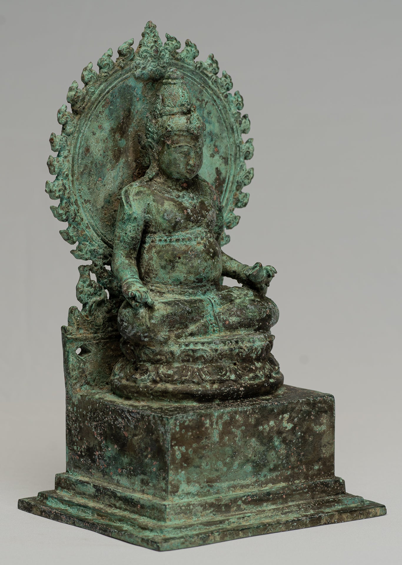 Estatua de Jambhala - Estatua de Jambhala de Java Majapahit antiguo de Jambhala Dios de la riqueza - 27 cm/11 "