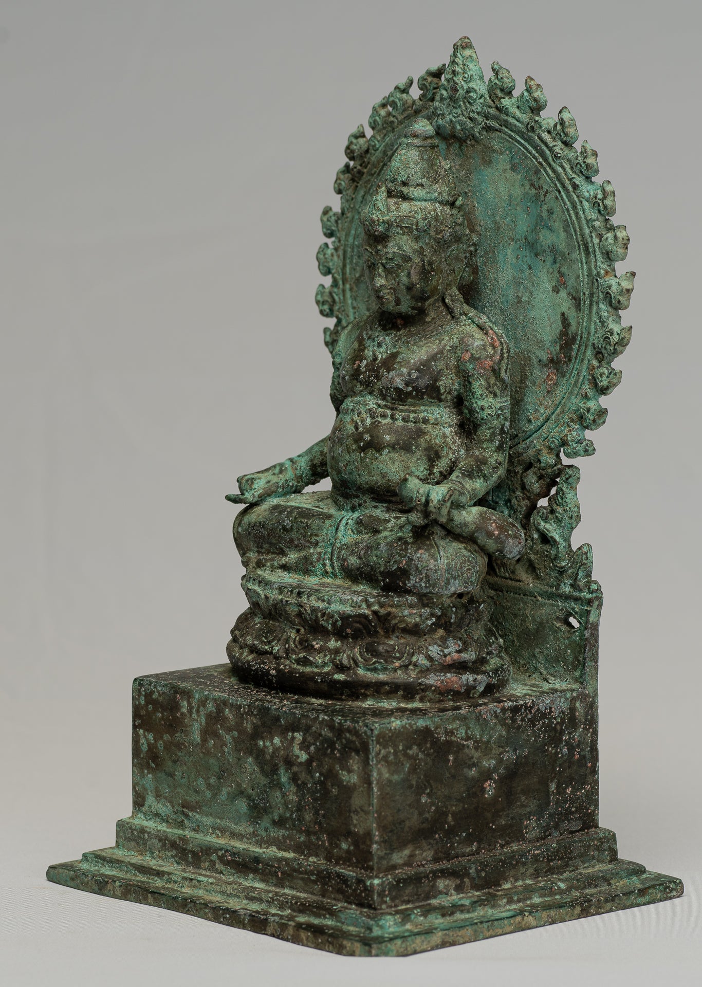 Estatua de Jambhala - Estatua de Jambhala de Java Majapahit antiguo de Jambhala Dios de la riqueza - 27 cm/11 "