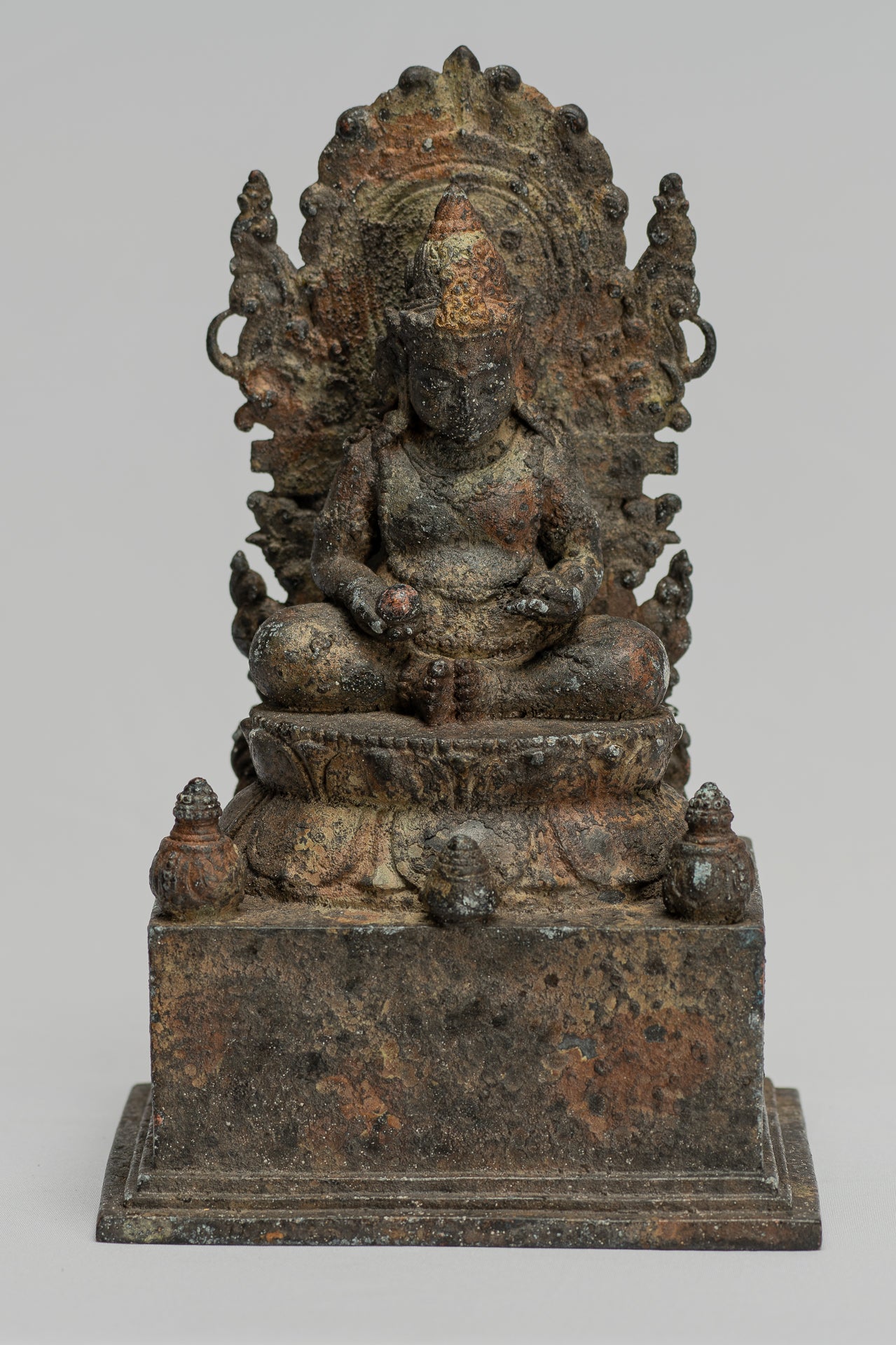 Estatua de Jambhala - Estatua de Jambhala de Java Majapahit antiguo de Jambhala Dios de la riqueza - 23cm/9 "