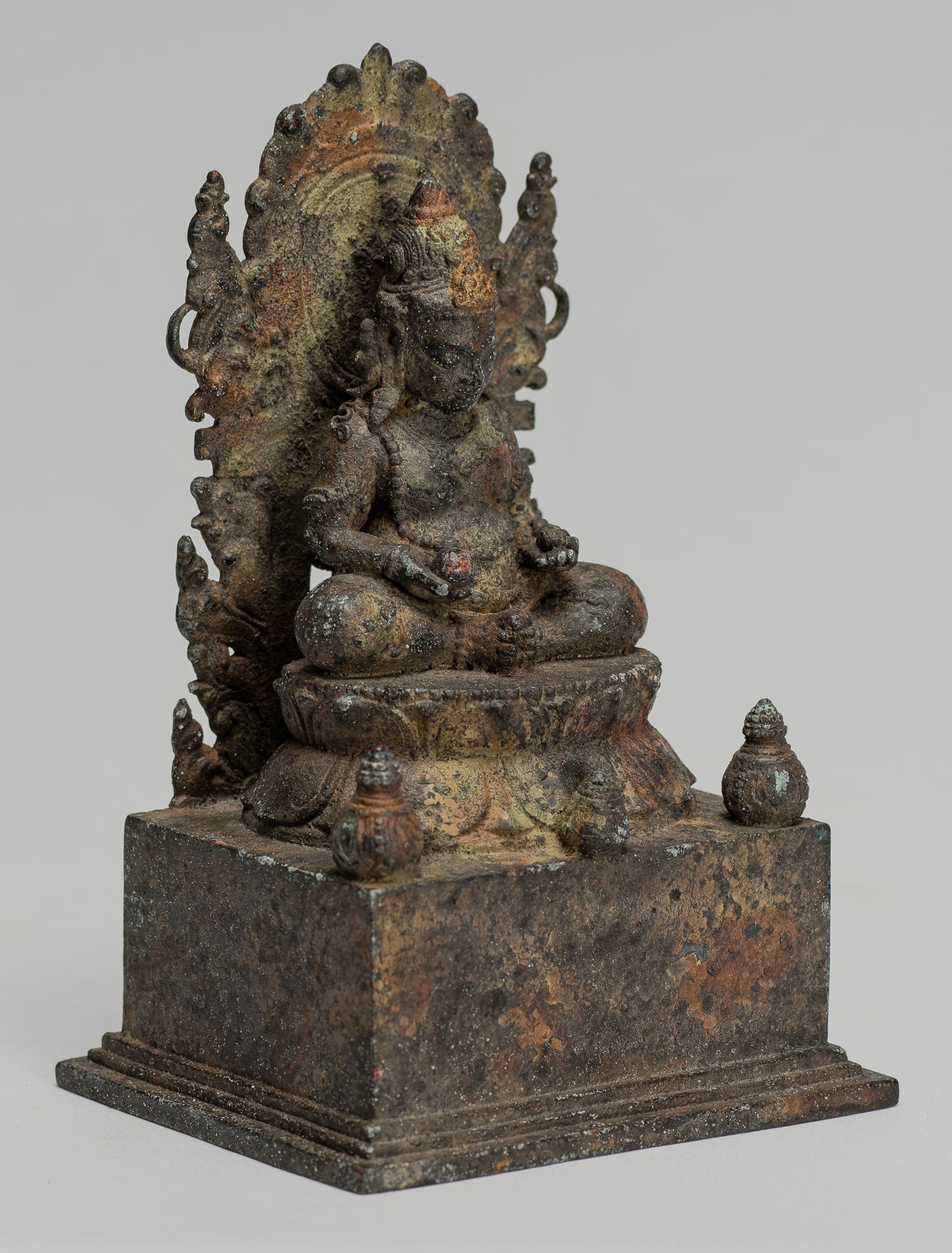 Estatua de Jambhala - Estatua de Jambhala de Java Majapahit antiguo de Jambhala Dios de la riqueza - 23cm/9 "