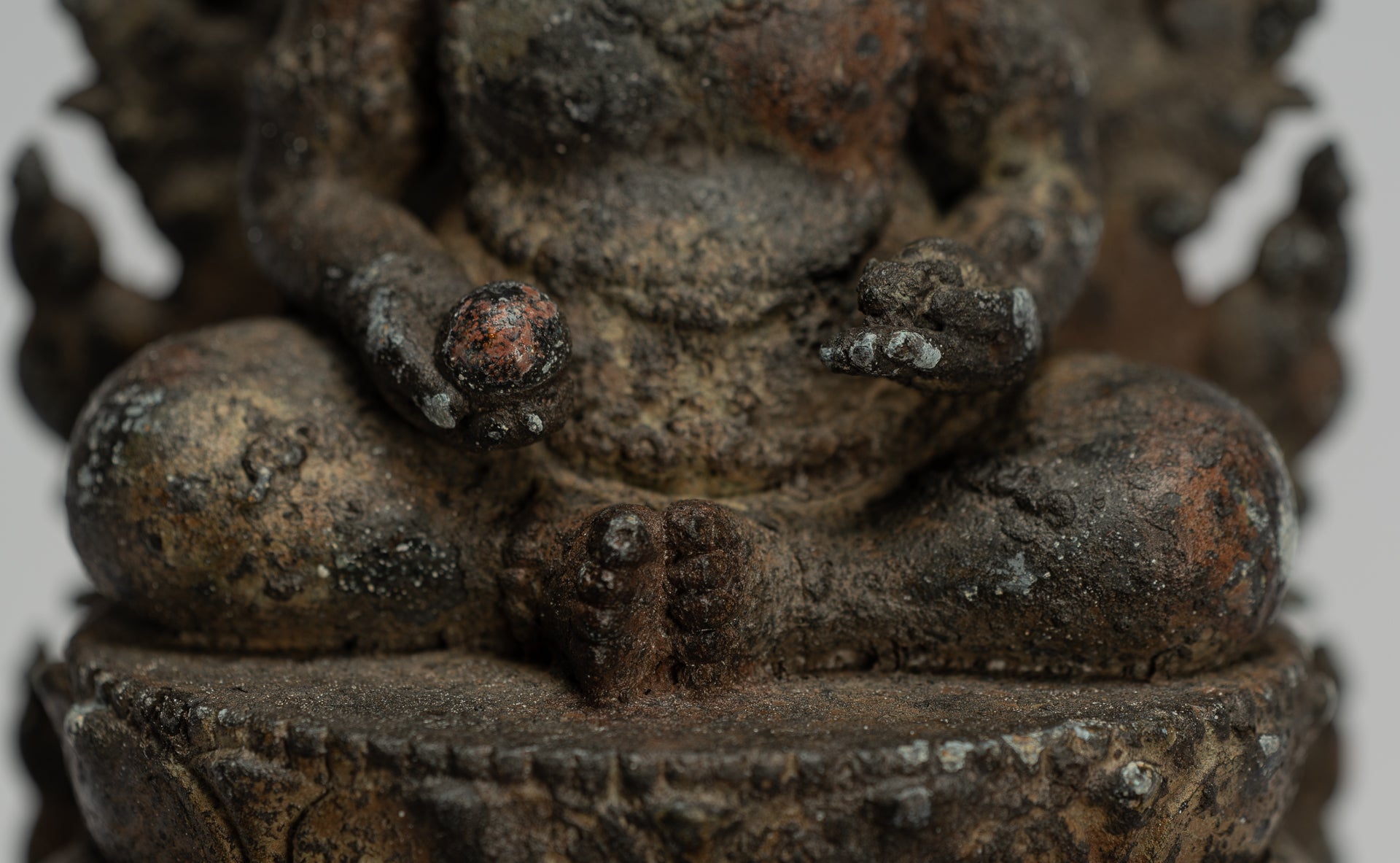 Estatua de Jambhala - Estatua de Jambhala de Java Majapahit antiguo de Jambhala Dios de la riqueza - 23cm/9 "