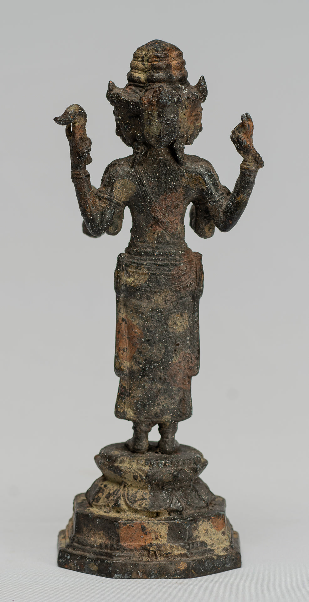 Estatua de Brahma - Estatua de bronce de bronce de bronce de estilo indonesio antiguo - 23 cm/9 "