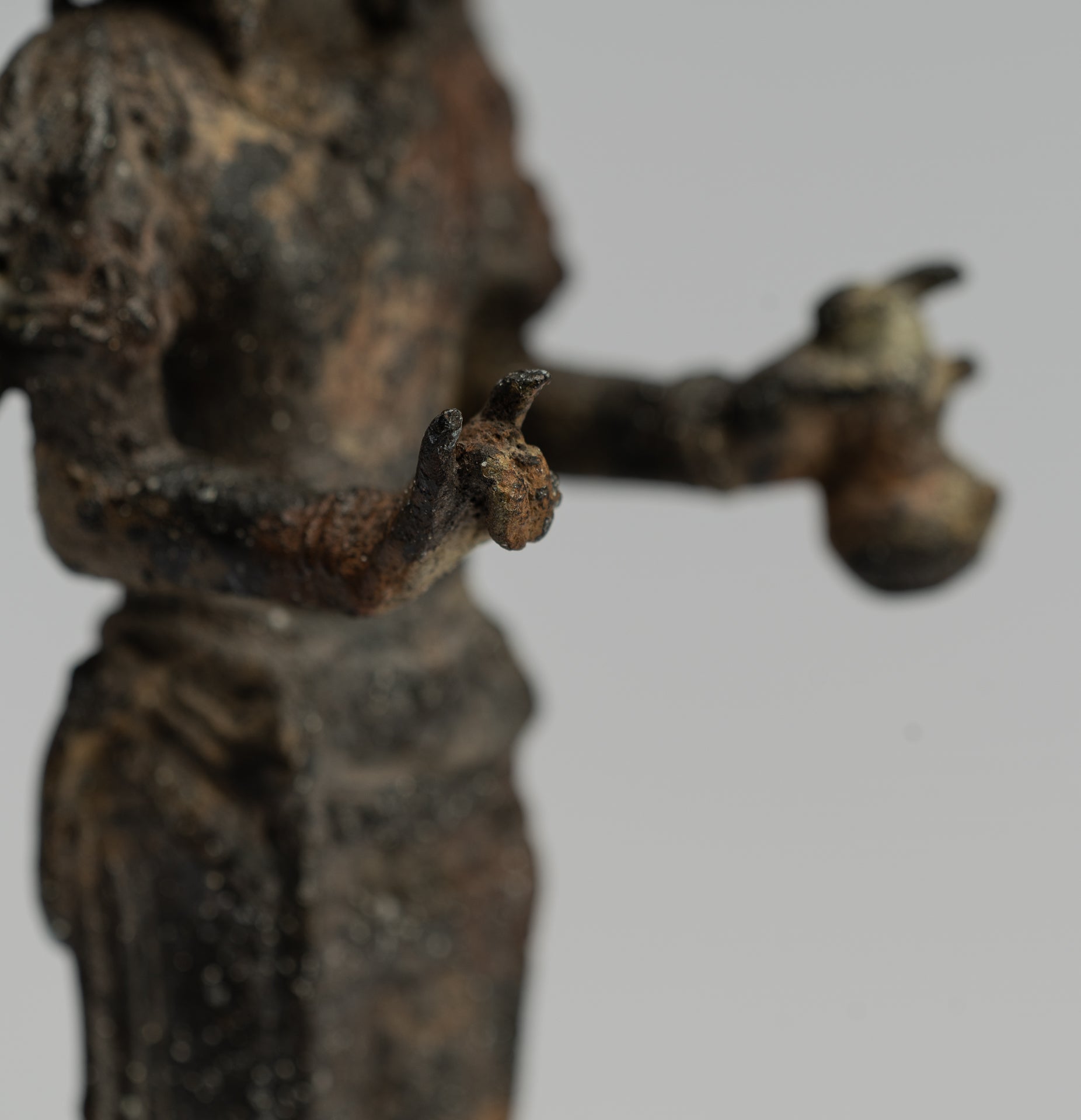 Estatua de Brahma - Estatua de bronce de bronce de bronce de estilo indonesio antiguo - 23 cm/9 "