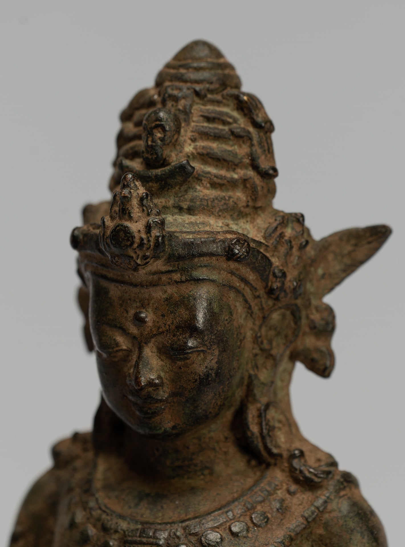 Estatua de Shiva - Estatua de Majapahit Shiva de estilo indonesio antiguo de bronce indonesio - 28 cm/11 "
