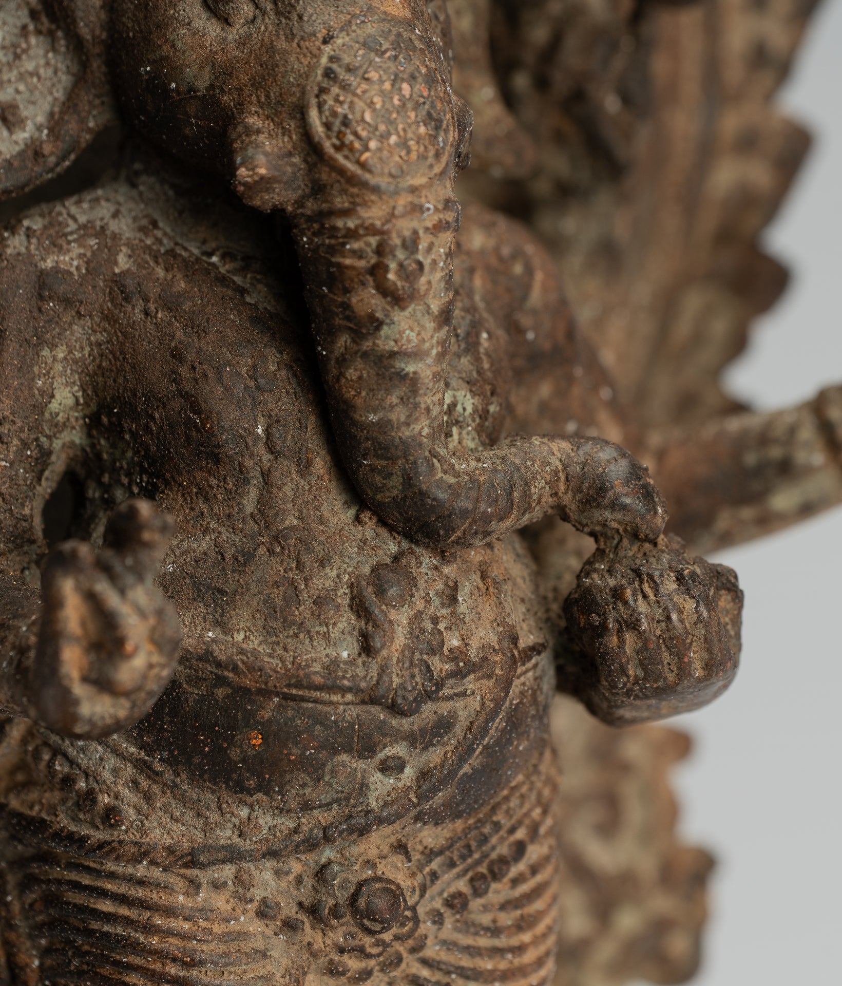 Estatua de Ganesha - Estatua de Ganesha de bronce de estilo javanés antiguo - 33 cm/13 "