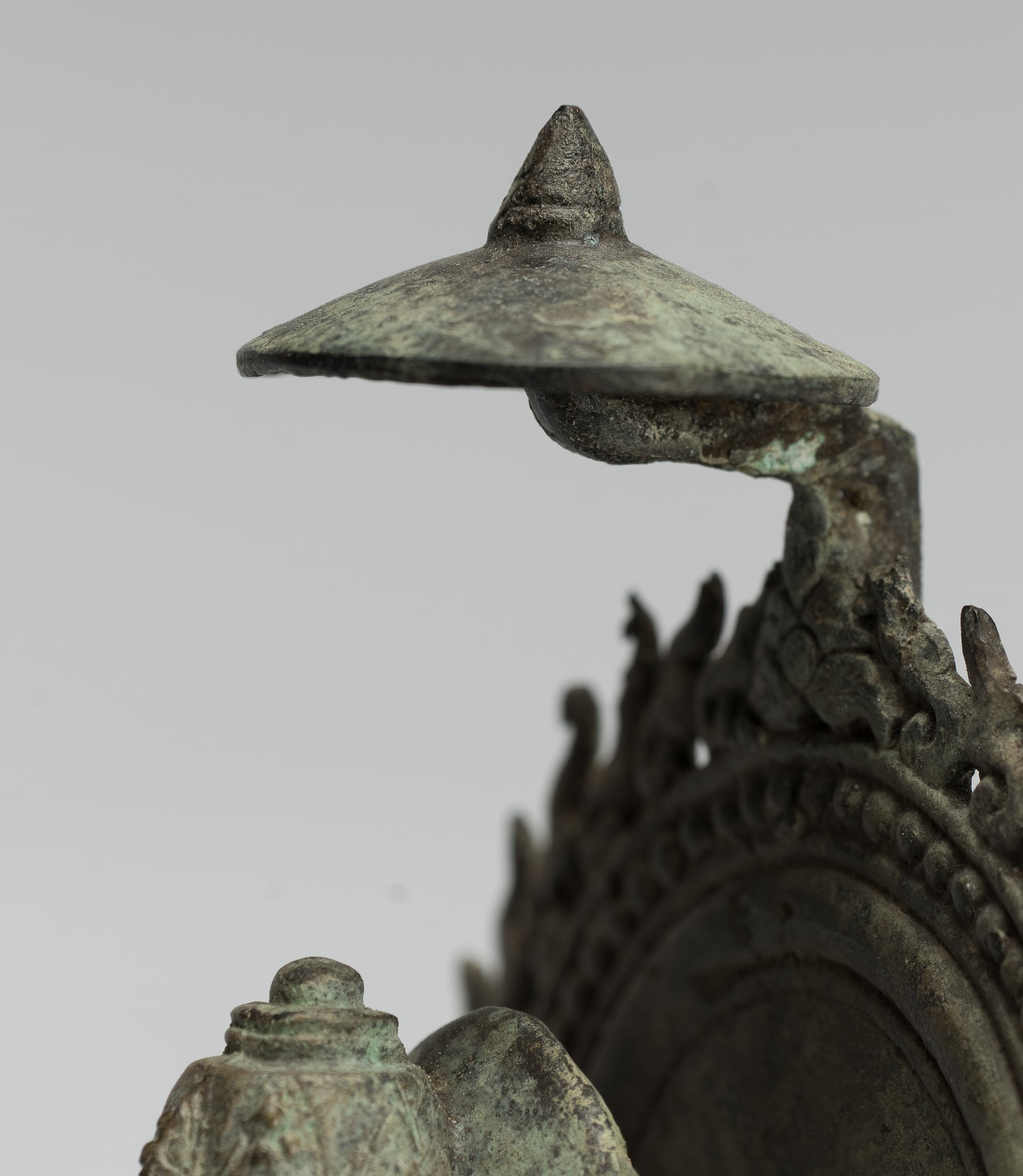 Estatua de Ganesha - Estatua de Ganesha de bronce de estilo javanés antiguo - 23 cm/9 "