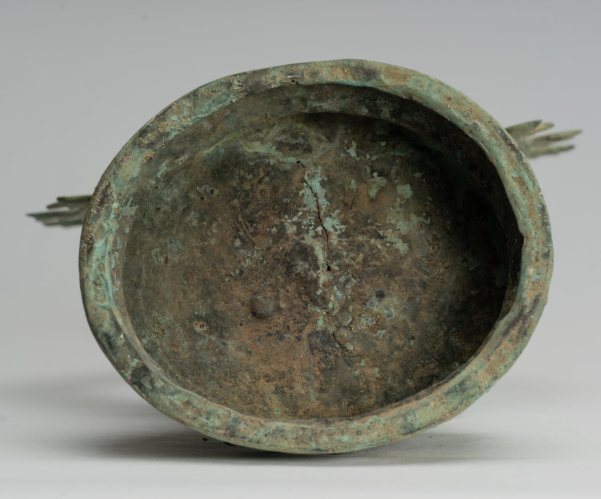 Estatua de Buda - Estilo indonesio antiguo de bronce sentado Javanese Buda - 32 cm/13 "