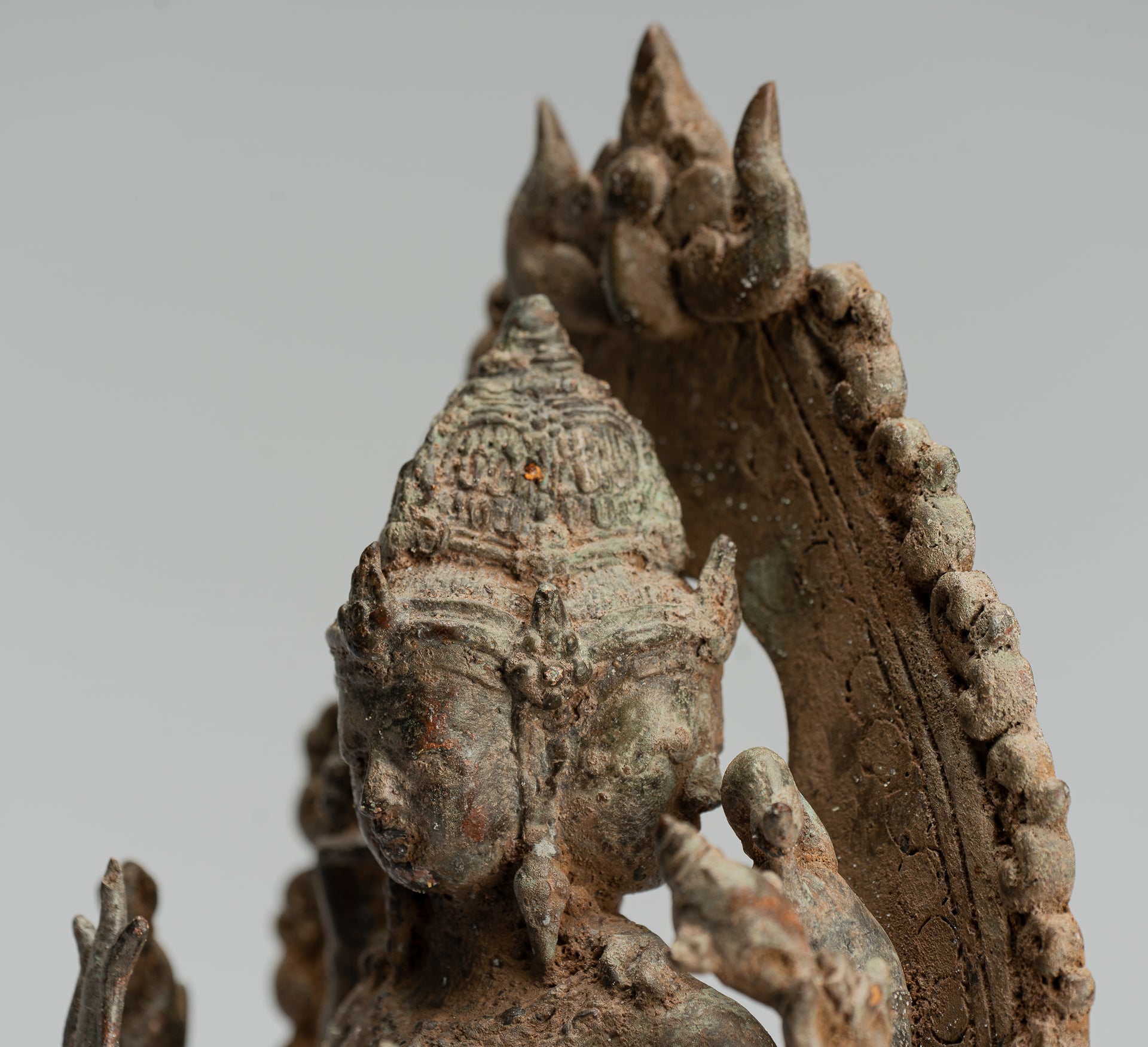 Estatua de Brahma - Estatua de bronce de bronce de bronce de estilo indonesio antiguo - 31 cm/12 "