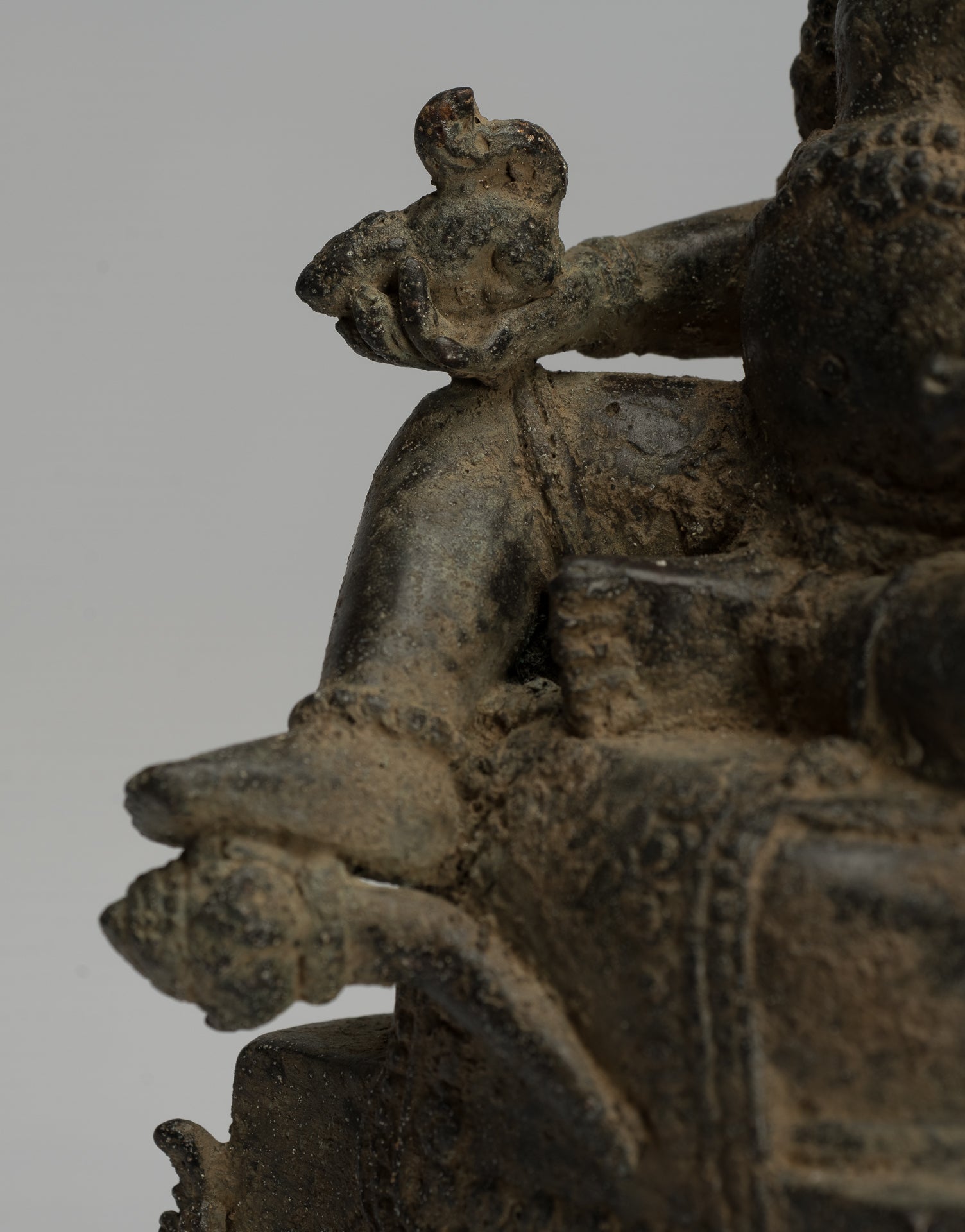 Estatua de Jambhala - Estatua de Jambhala de Java Majapahit antiguo de Jambhala God of Wealth - 20cm/8 "