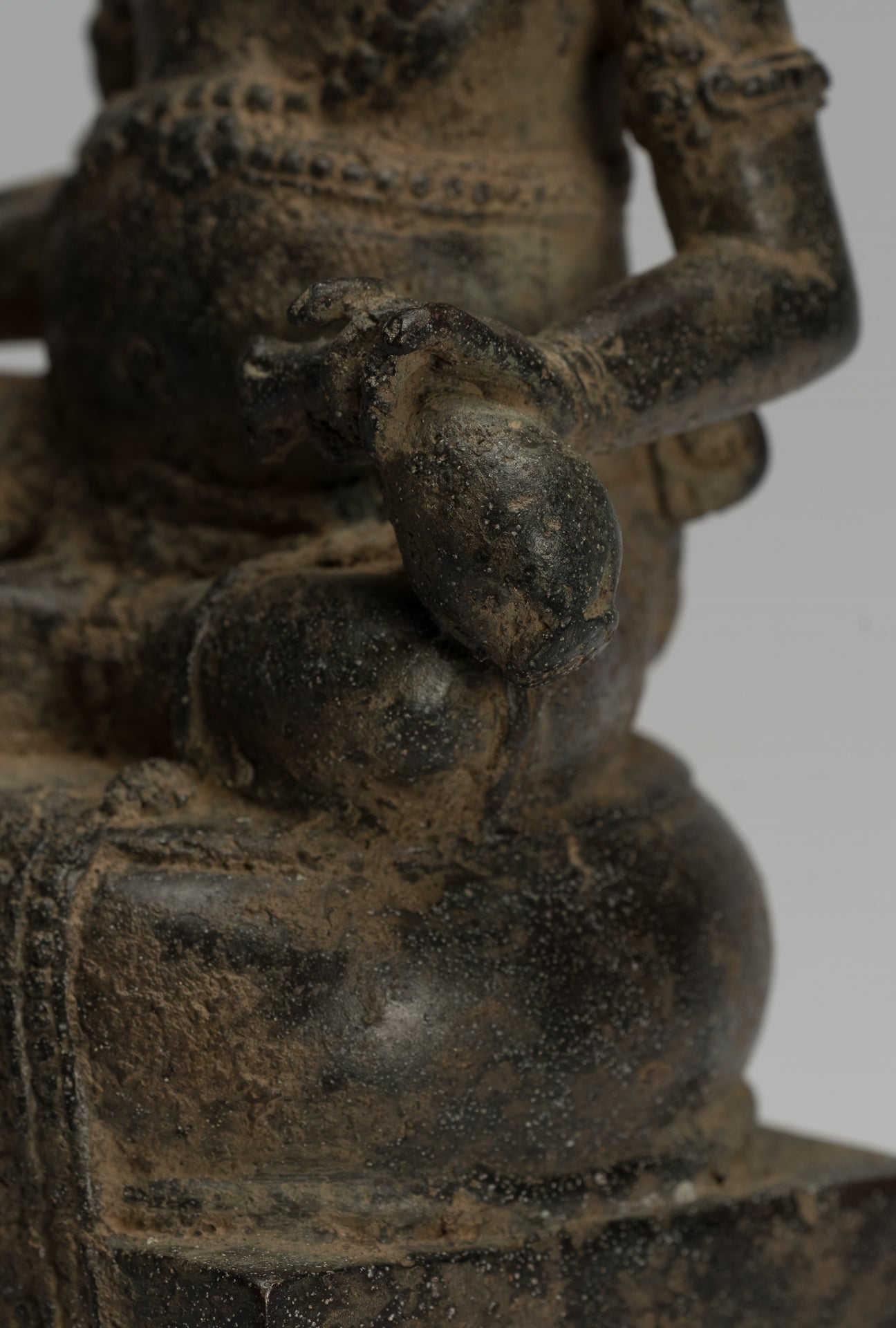 Estatua de Jambhala - Estatua de Jambhala de Java Majapahit antiguo de Jambhala God of Wealth - 20cm/8 "