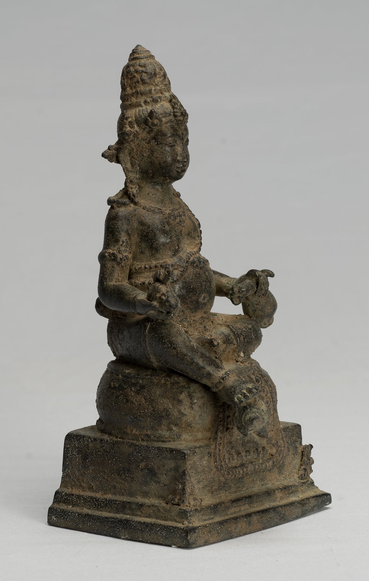 Estatua de Jambhala - Estatua de Jambhala de Java Majapahit antiguo de Jambhala God of Wealth - 20cm/8 "