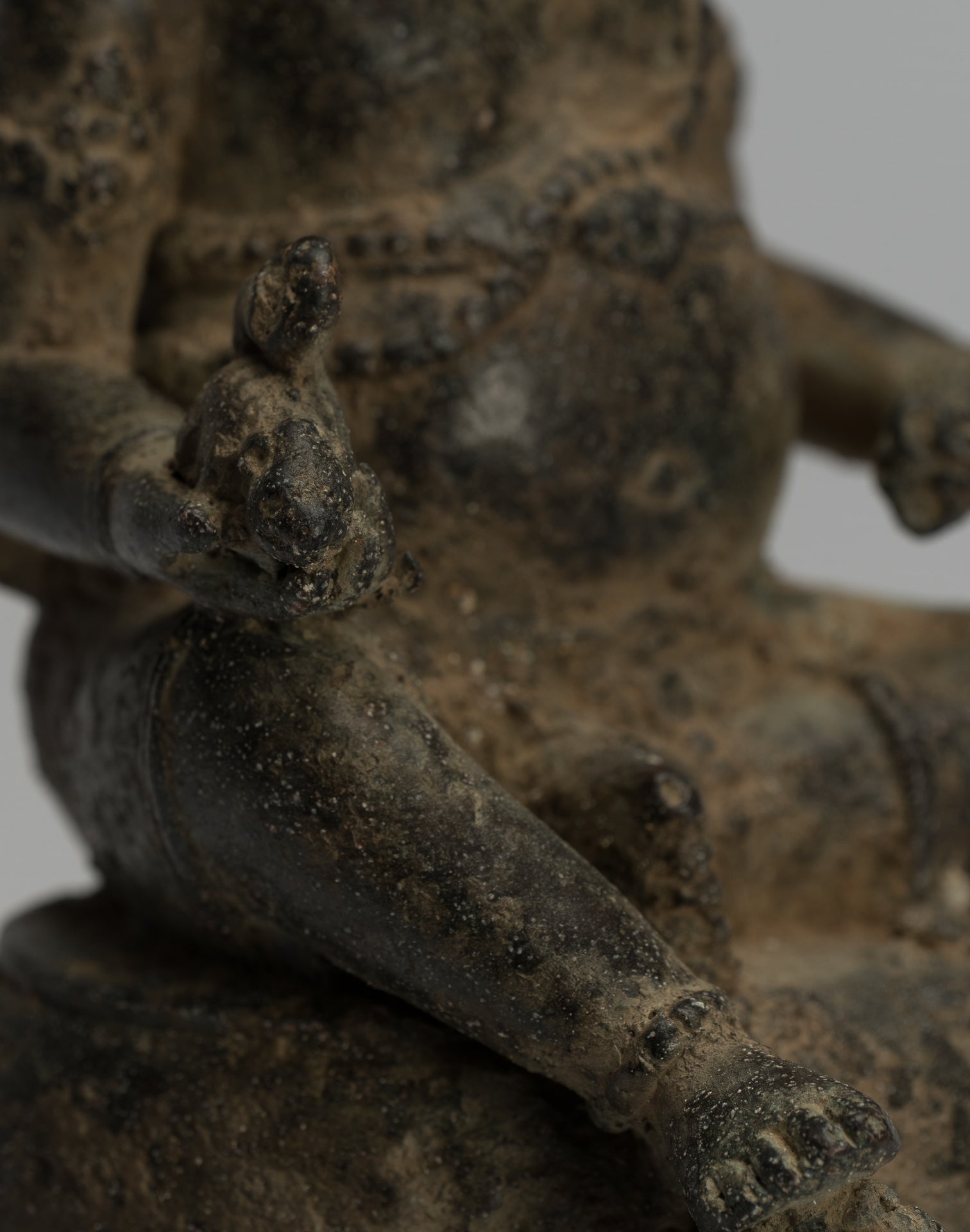 Estatua de Jambhala - Estatua de Jambhala de Java Majapahit antiguo de Jambhala God of Wealth - 20cm/8 "