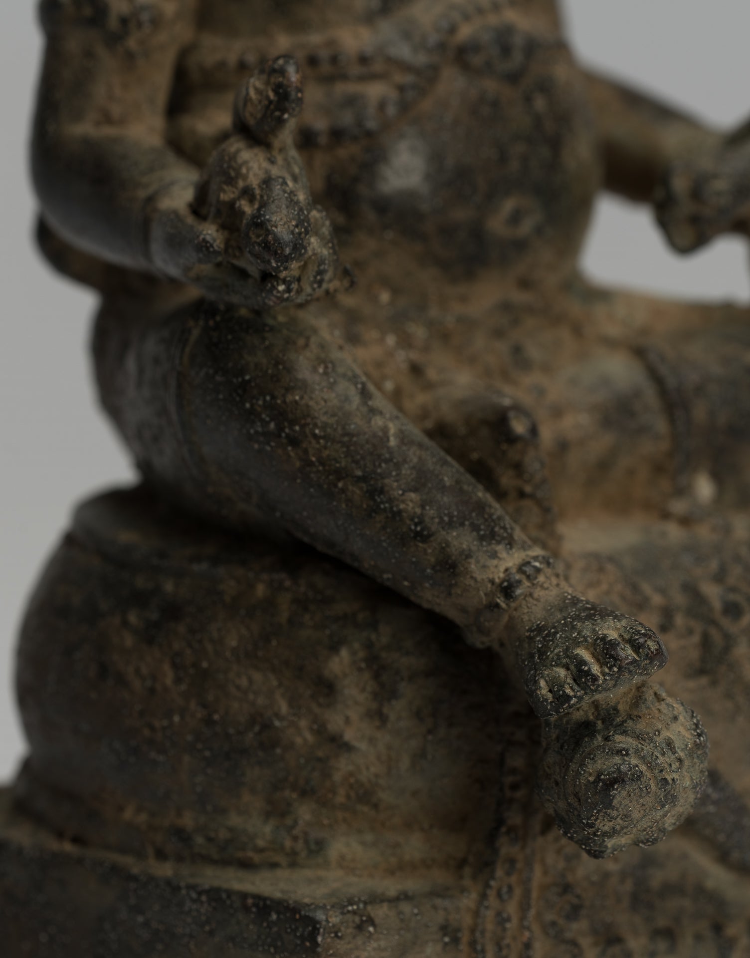 Estatua de Jambhala - Estatua de Jambhala de Java Majapahit antiguo de Jambhala God of Wealth - 20cm/8 "