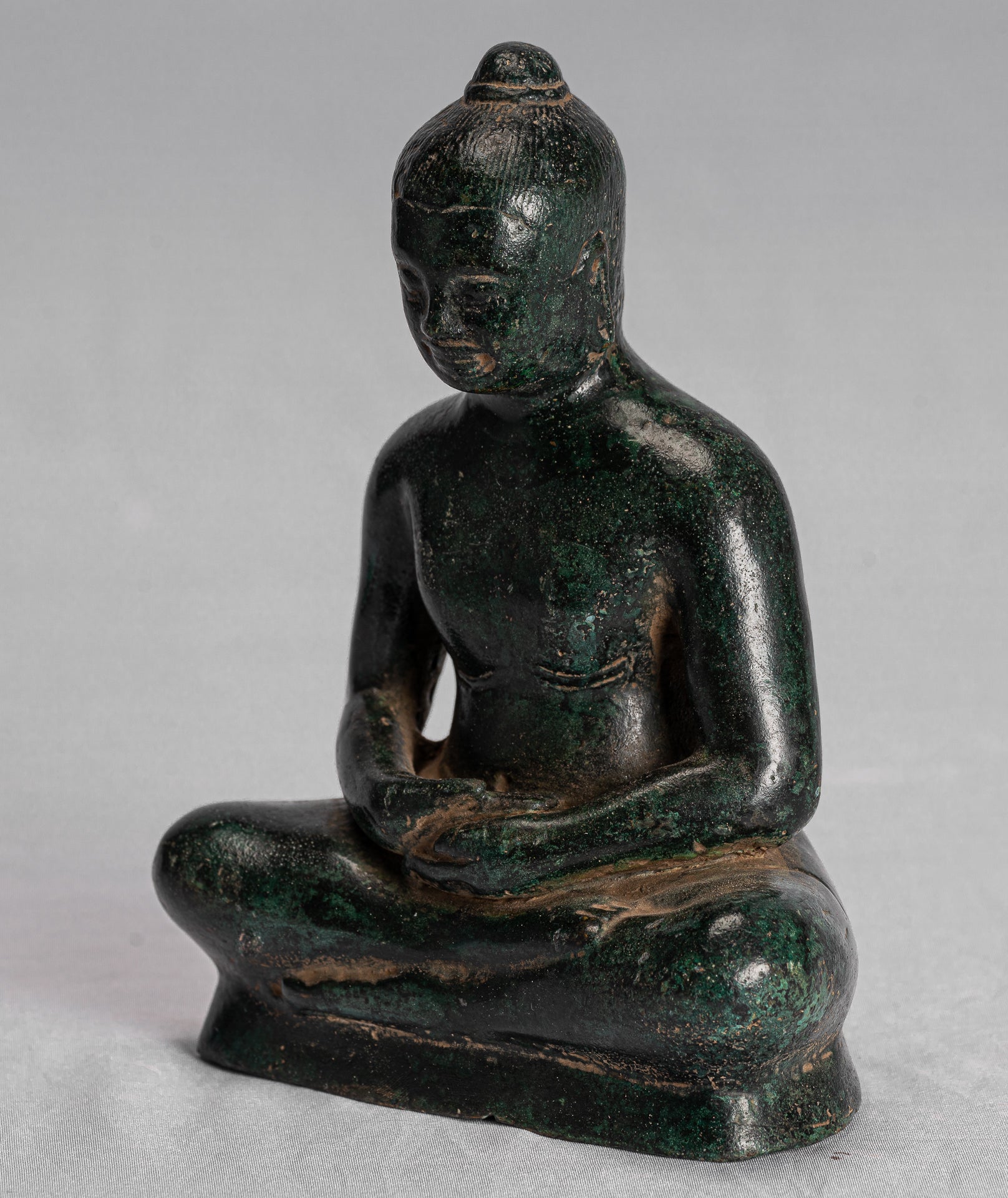 Meditación de bronce de estilo Jayavarman VII de estilo Jayavarman VII - 17cm/7 "