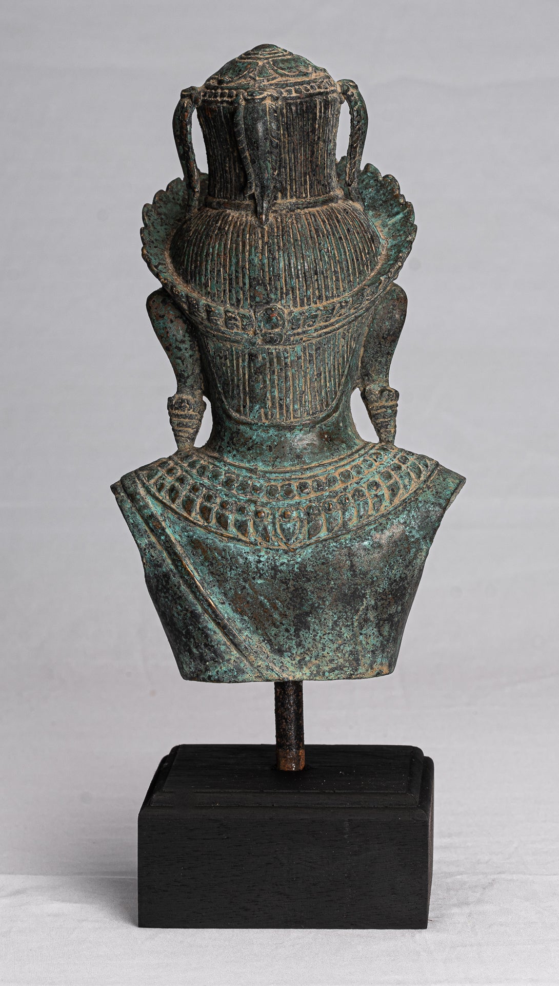 Vishnu Statue - Antique Khmer Style Angkor Wat Bronze Vishnu Statue - 34cm/14"