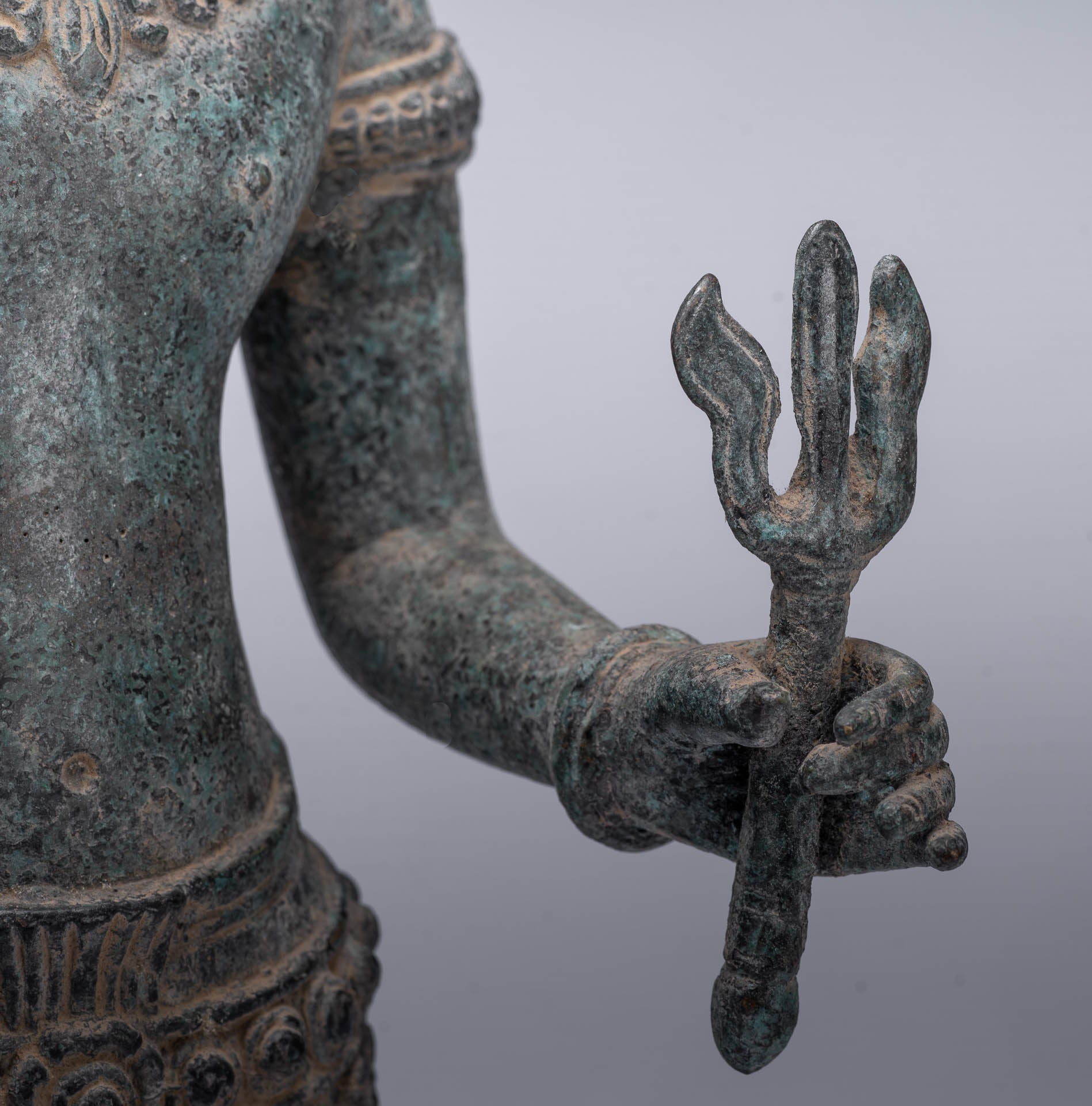 Antique Khmer Style Bronze Angkor Wat Standing Shiva-52cm/21 "