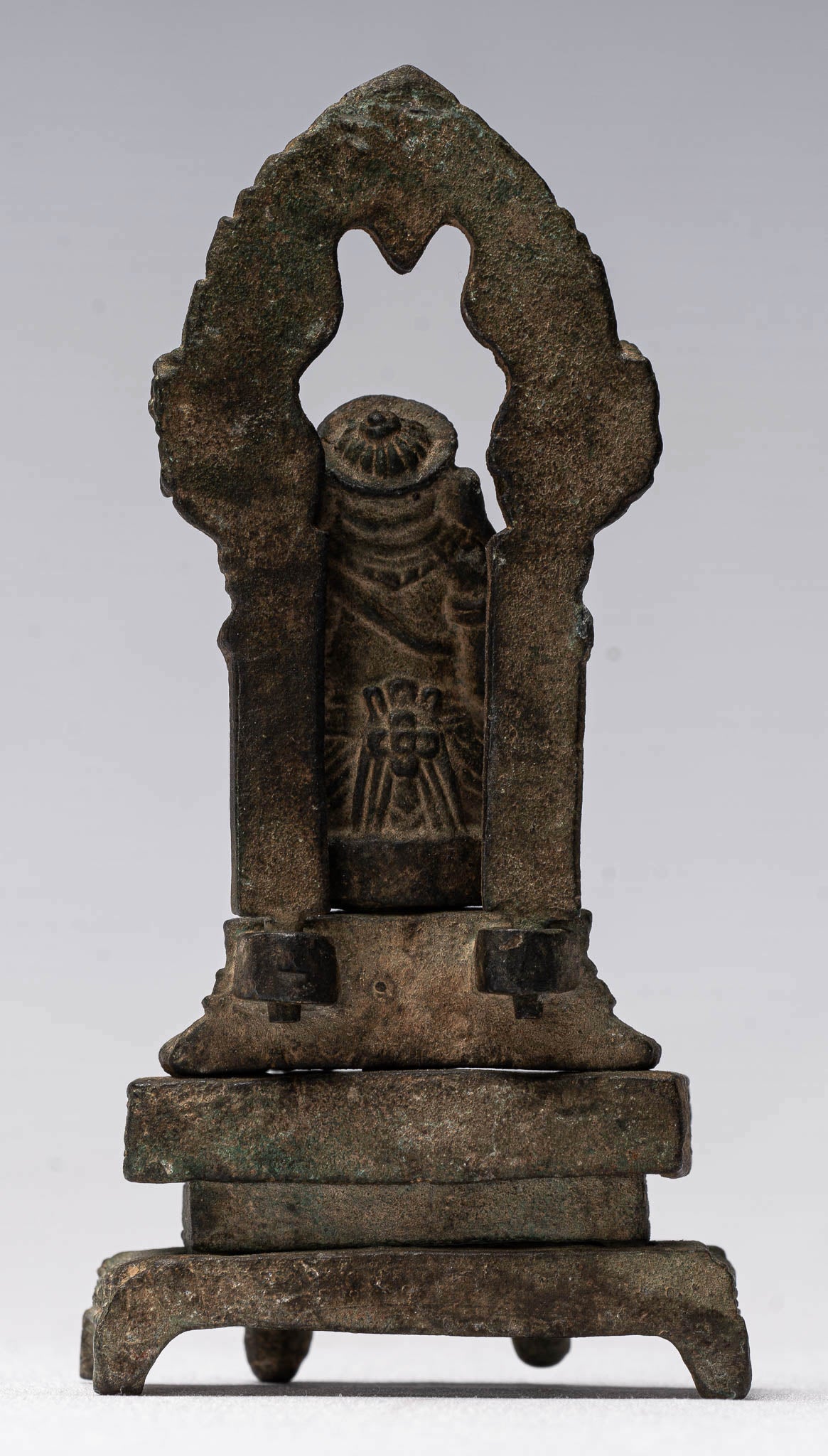 Statue Ganesha - Antique Thai Thai Intronited Bronze seduto Ganesha Statua - 11cm/4 "