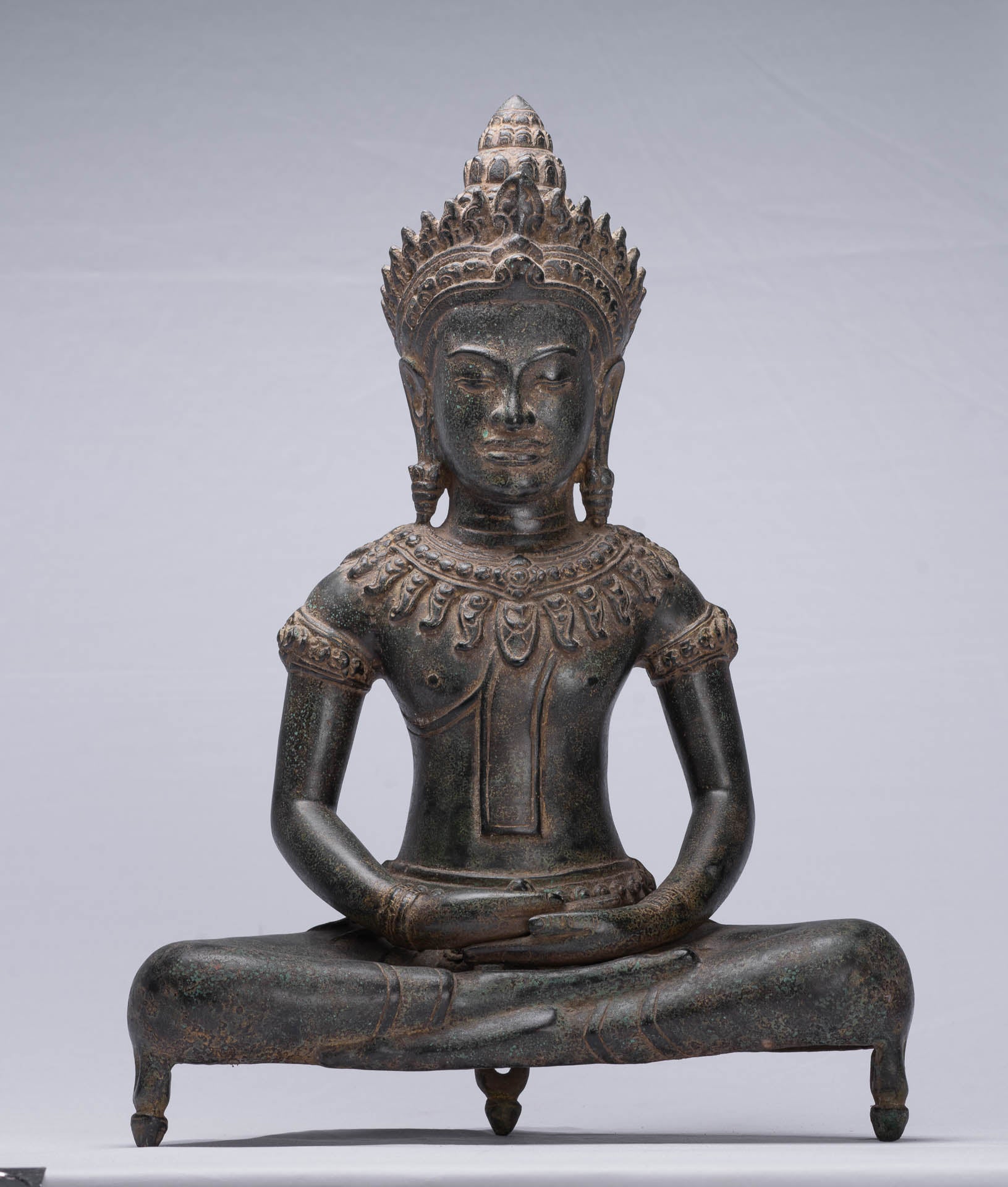 Statue de Bouddha-Antique Bayon Style khmer Statue-Méditation Mudra-46cm/18 "Statue de Bouddha-Antique Bayon Style khmer Statue-Méditation Mudra-46cm/18" Statue de Bouddha Statue-Antique Bayon Style khmer Statue-Méditation Mudra-46cm/18 "Statue de Bouddha-Antique Bayon Style de Bayon Khon Bouddha Statue-Méditation Mudra-46cm/18"