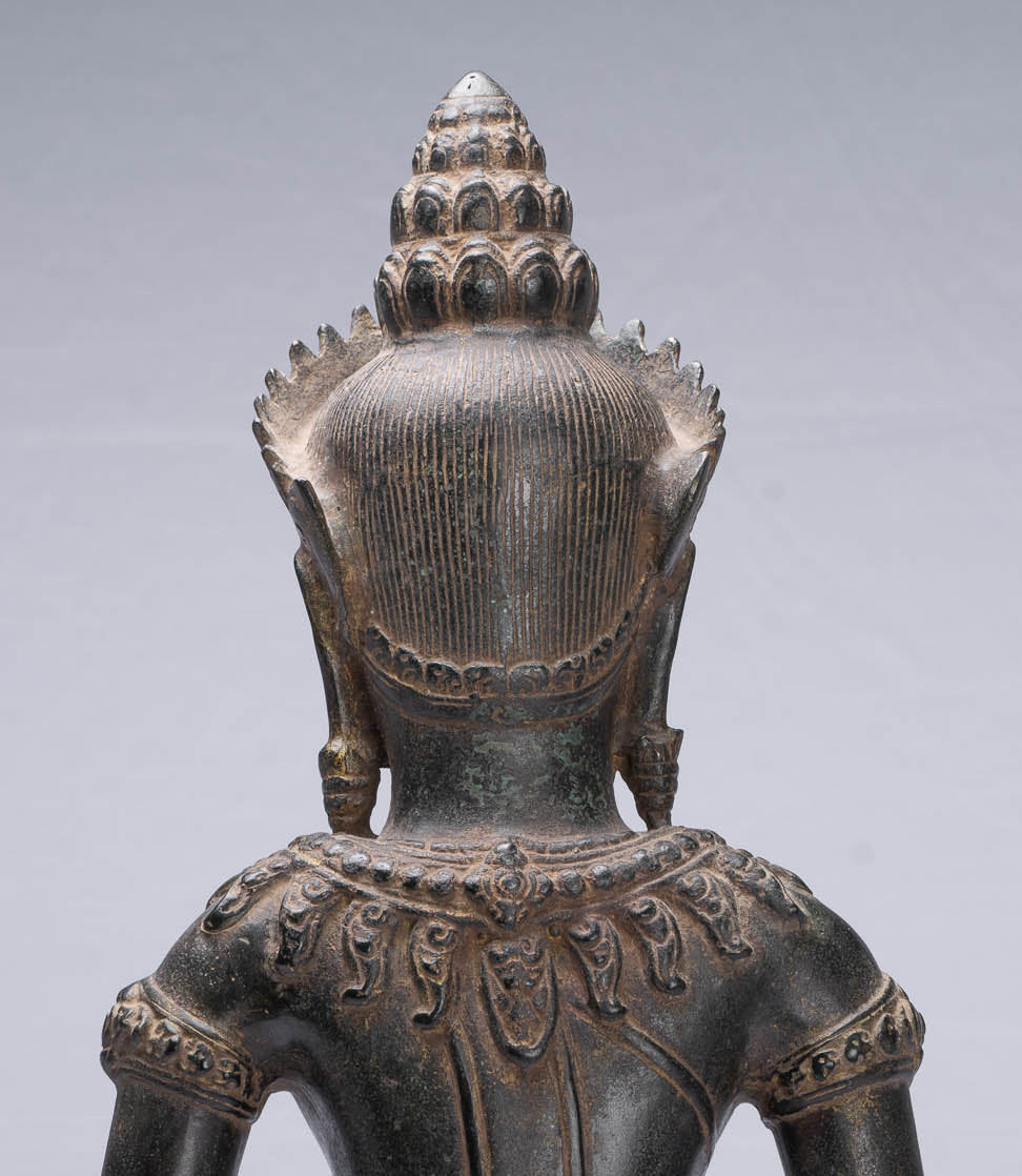 Statue de Bouddha-Antique Bayon Style khmer Statue-Méditation Mudra-46cm/18 "