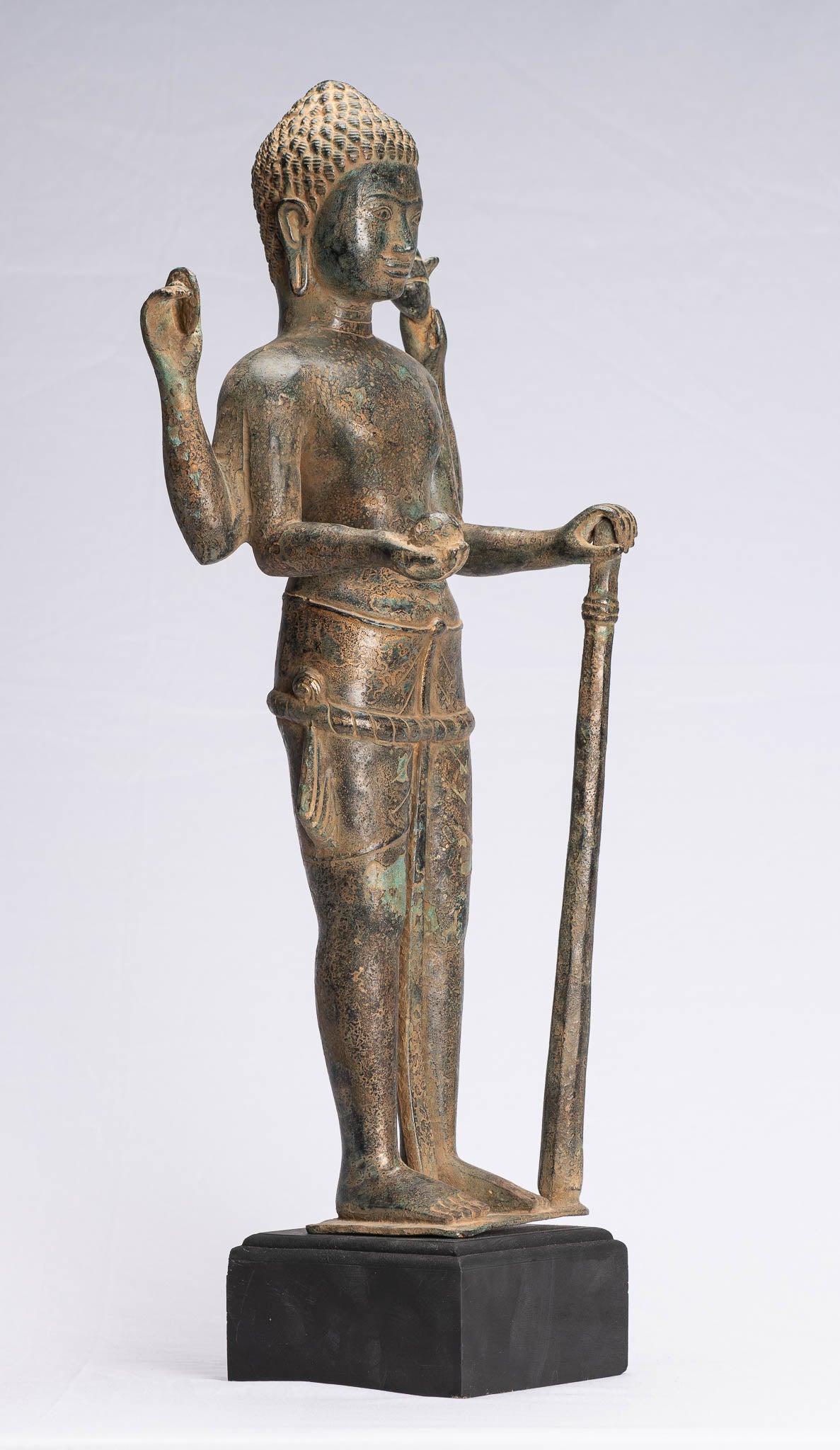 Estatua de bronce de estilo jemer antiguo de estilo jemer - Protector - 54 cm/22 "