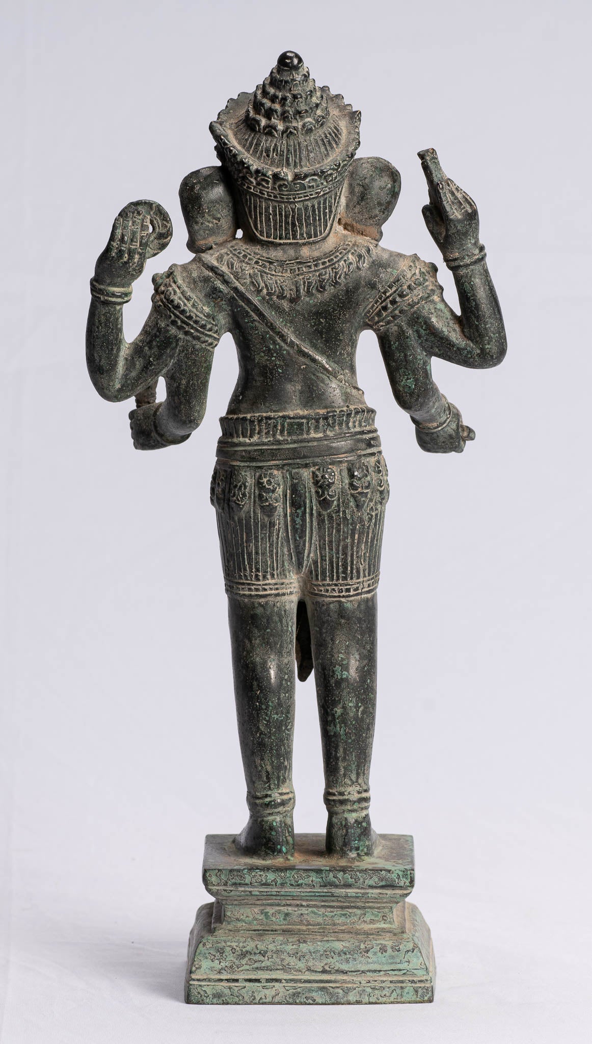 Statue de Ganesha – Statue de Bayon Ganesh debout en bronze antique de style khmer – 40 cm