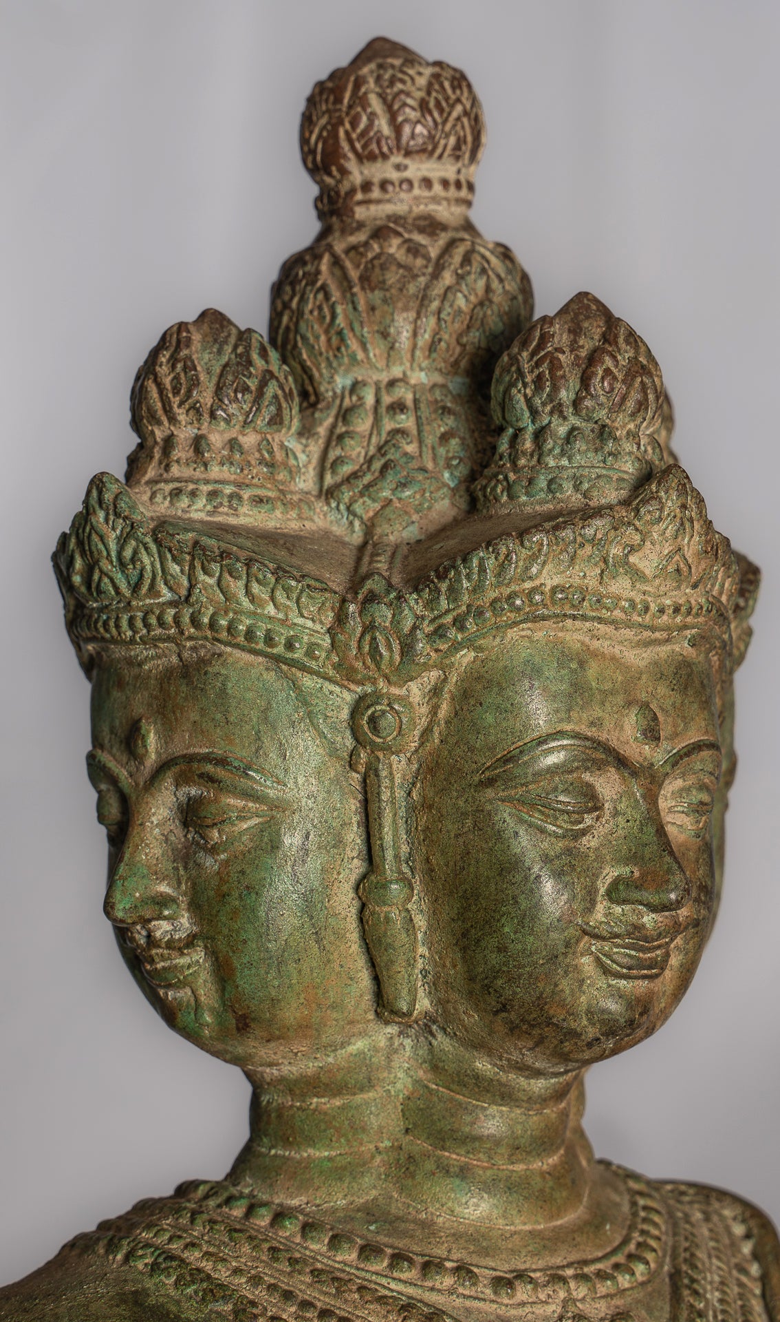 Brahma Statue - Antique Thai Style Standing Bronze Brahma Statue - 76cm/30"