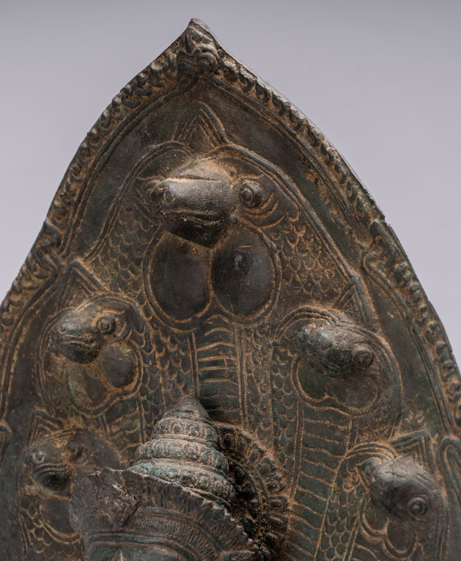 Statua Buddha - Antique Thai Thai Bronzo Meditazione seduta Naga Buddha Statua - 66 cm/26 "