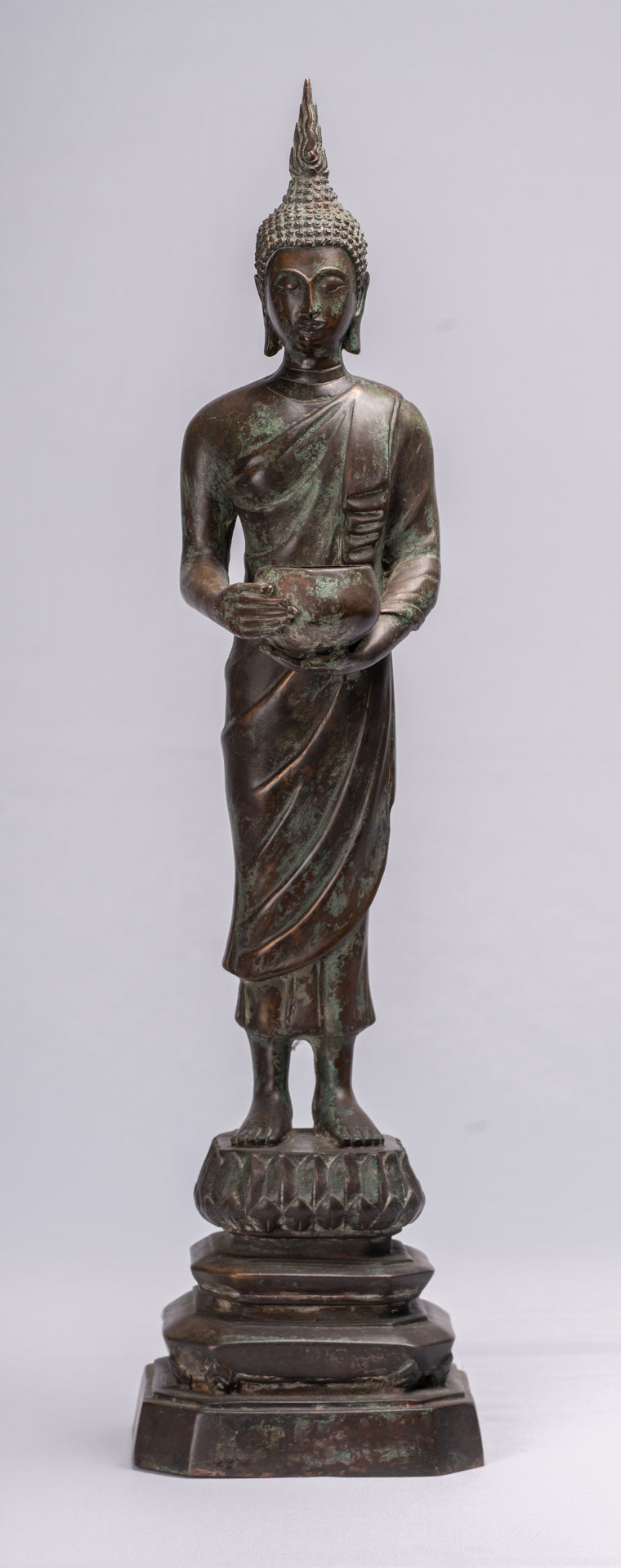 Buddha Statue-Antike Thai Style Bronze Charity & Compassion Gautama Buddha Statue-63cm/25 "