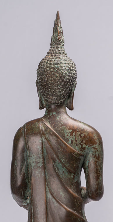 Buddha Statue-Antike Thai Style Bronze Charity & Compassion Gautama Buddha Statue-63cm/25 "