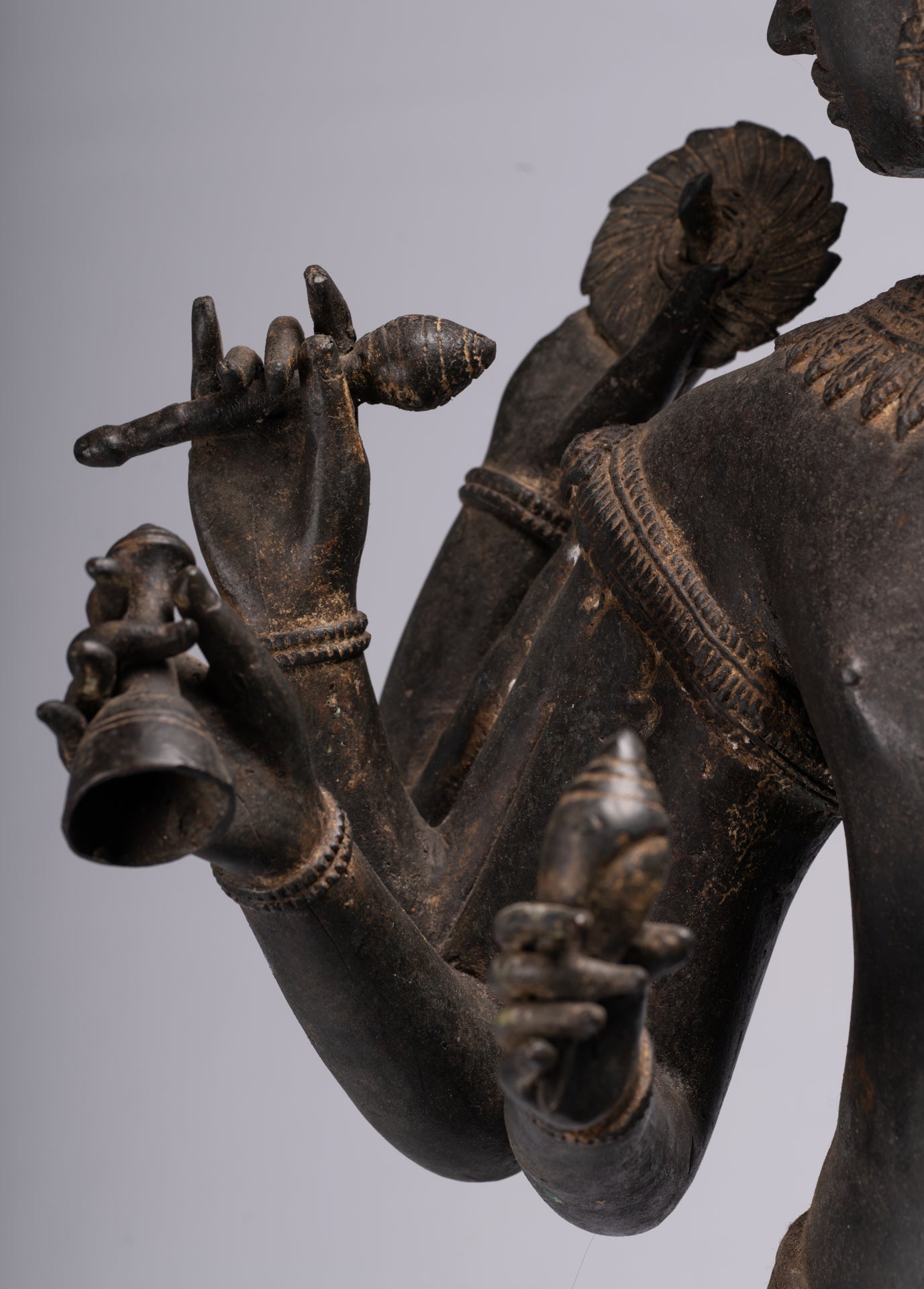 Statue de Brahma - Style Khmer Antique Koh Ker Brahma debout en bronze - Création du Dieu hindou - 97 cm/39"