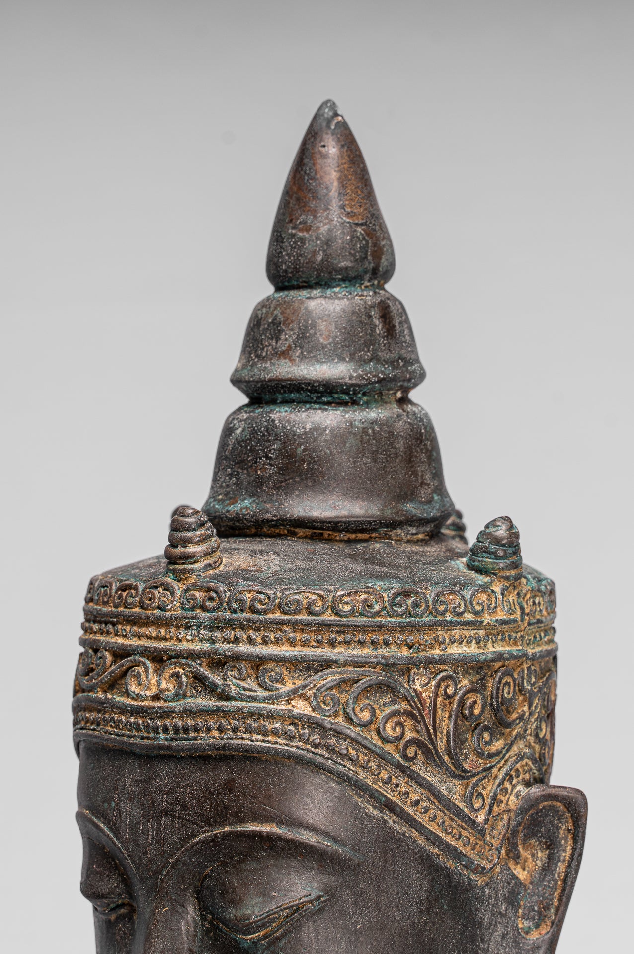 Statue de Bouddha - Statue de Bouddha des Lumières assise d'Ayutthaya de style thaïlandais antique - 74 cm/30"