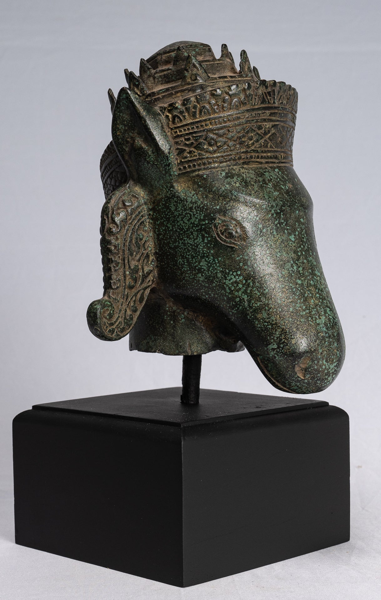 Antique Khmer Style Bronze Hayagriva Kalkin Horse of Vishnu - 25cm/10"