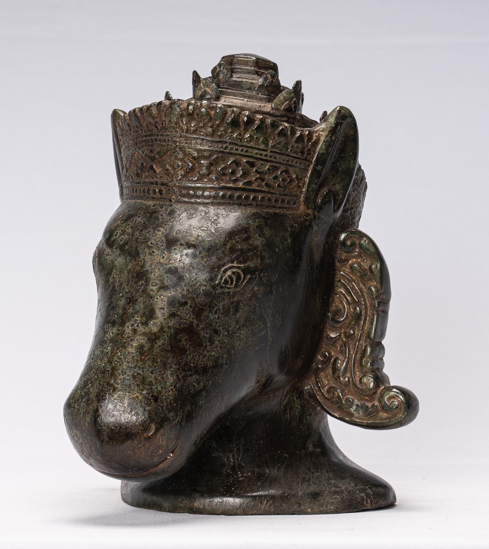 Antique Khmer Style Bronze Hayagriva Kalkin Horse of Vishnu - 29cm/12"