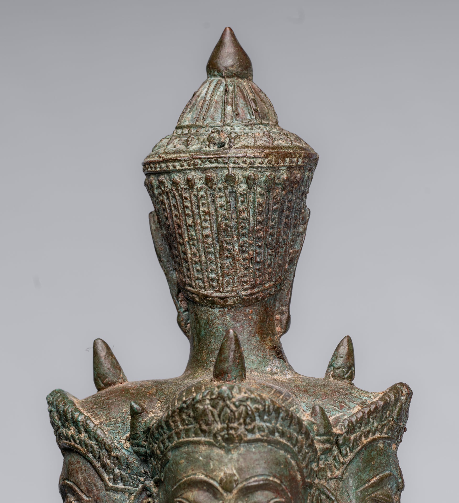 Trimurti Statue - Antique Thai Style Trimurti Shiva Brahma Vishnu Statue - 84cm/34"